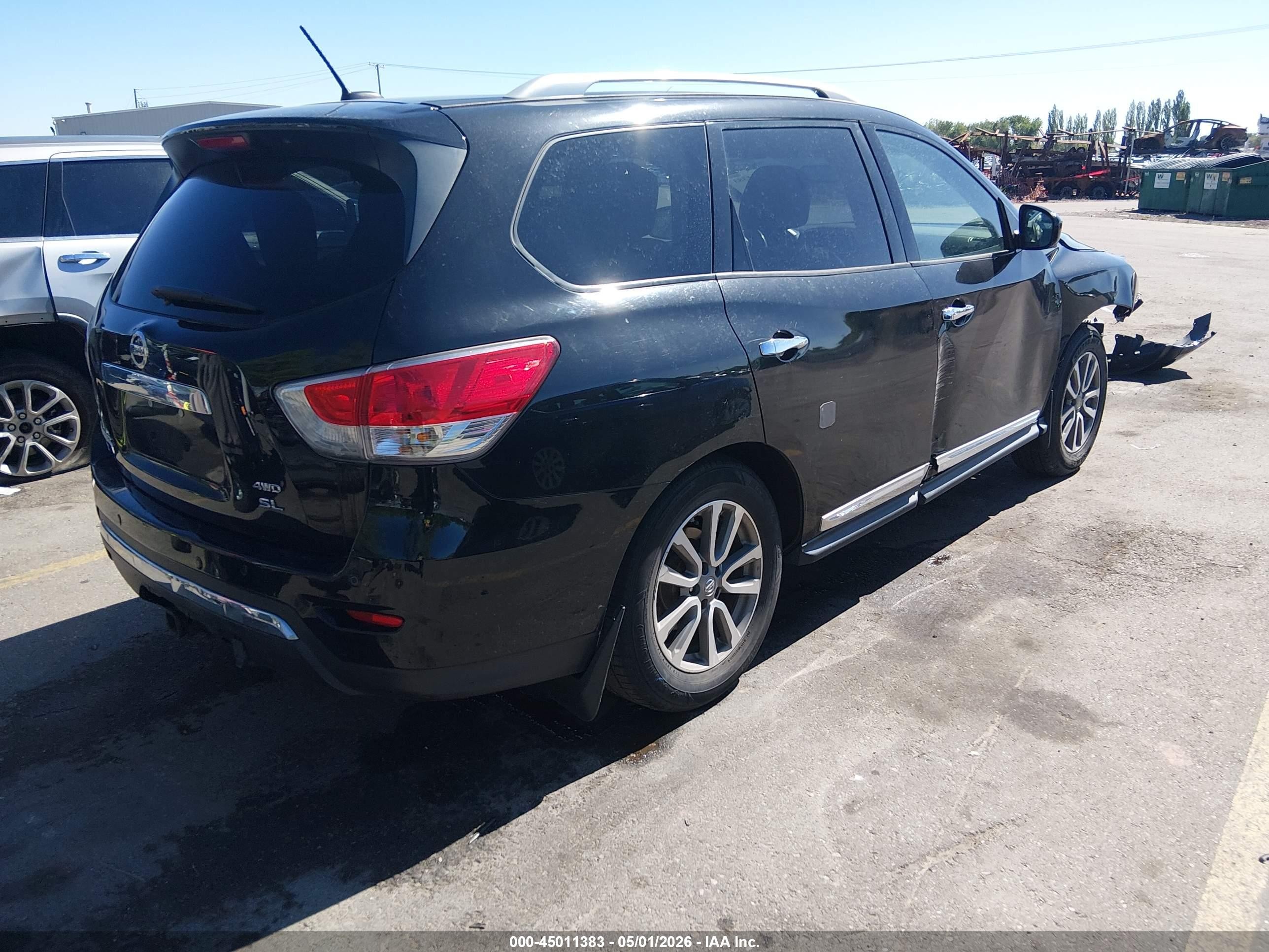 2015 Nissan Pathfinder Platinum/s/sl/sv Black vin: 5N1AR2MM1FC648792