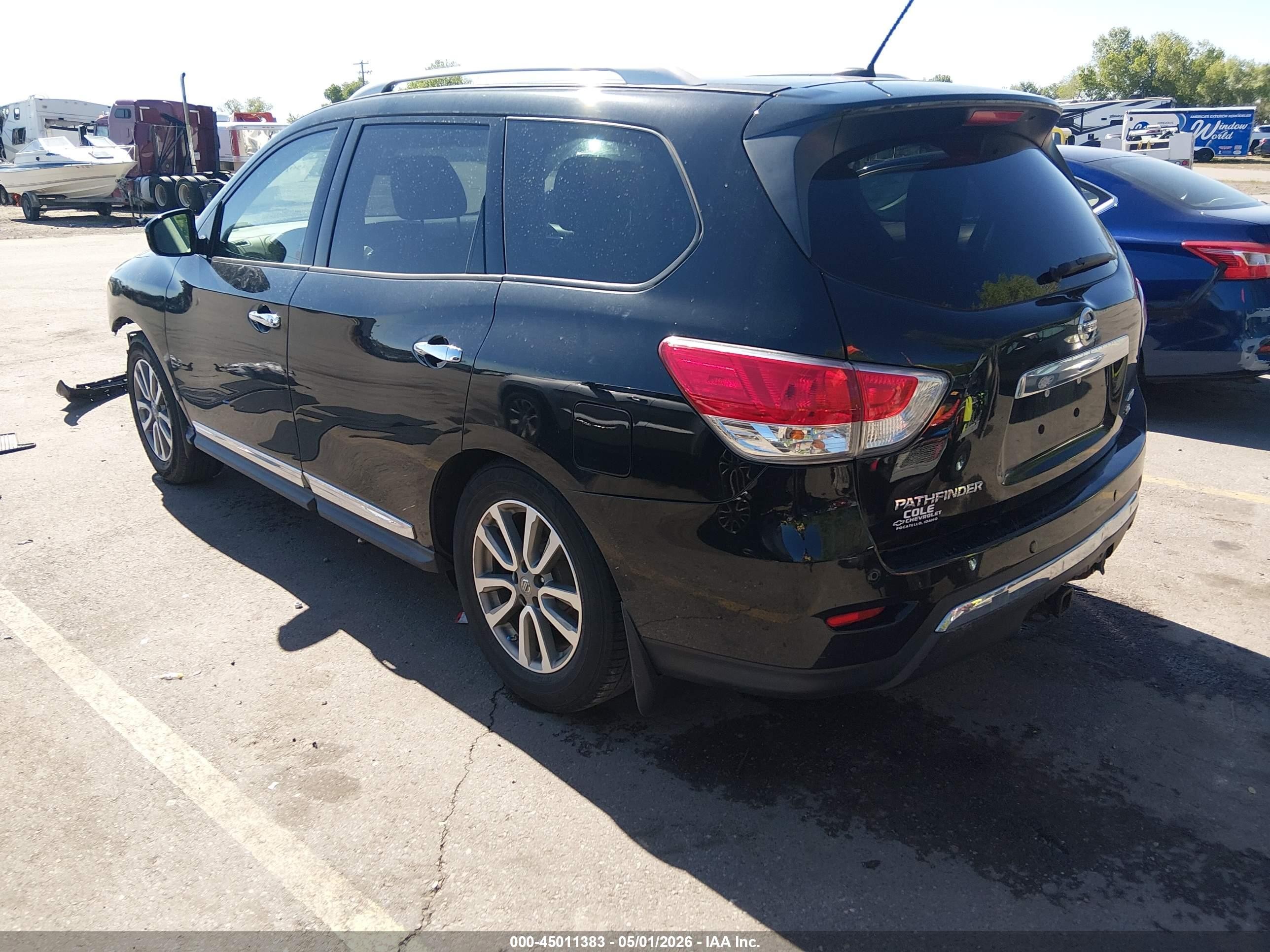 2015 Nissan Pathfinder Platinum/s/sl/sv Black vin: 5N1AR2MM1FC648792