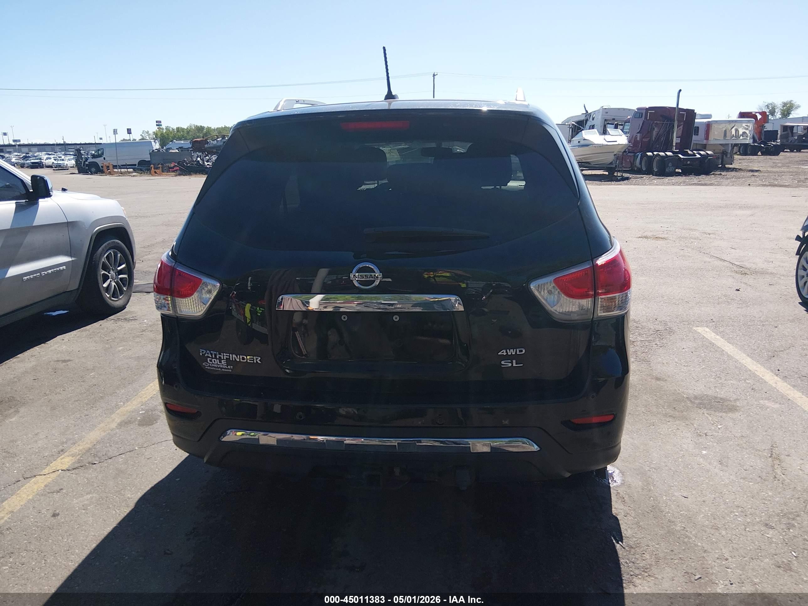 2015 Nissan Pathfinder Platinum/s/sl/sv Black vin: 5N1AR2MM1FC648792