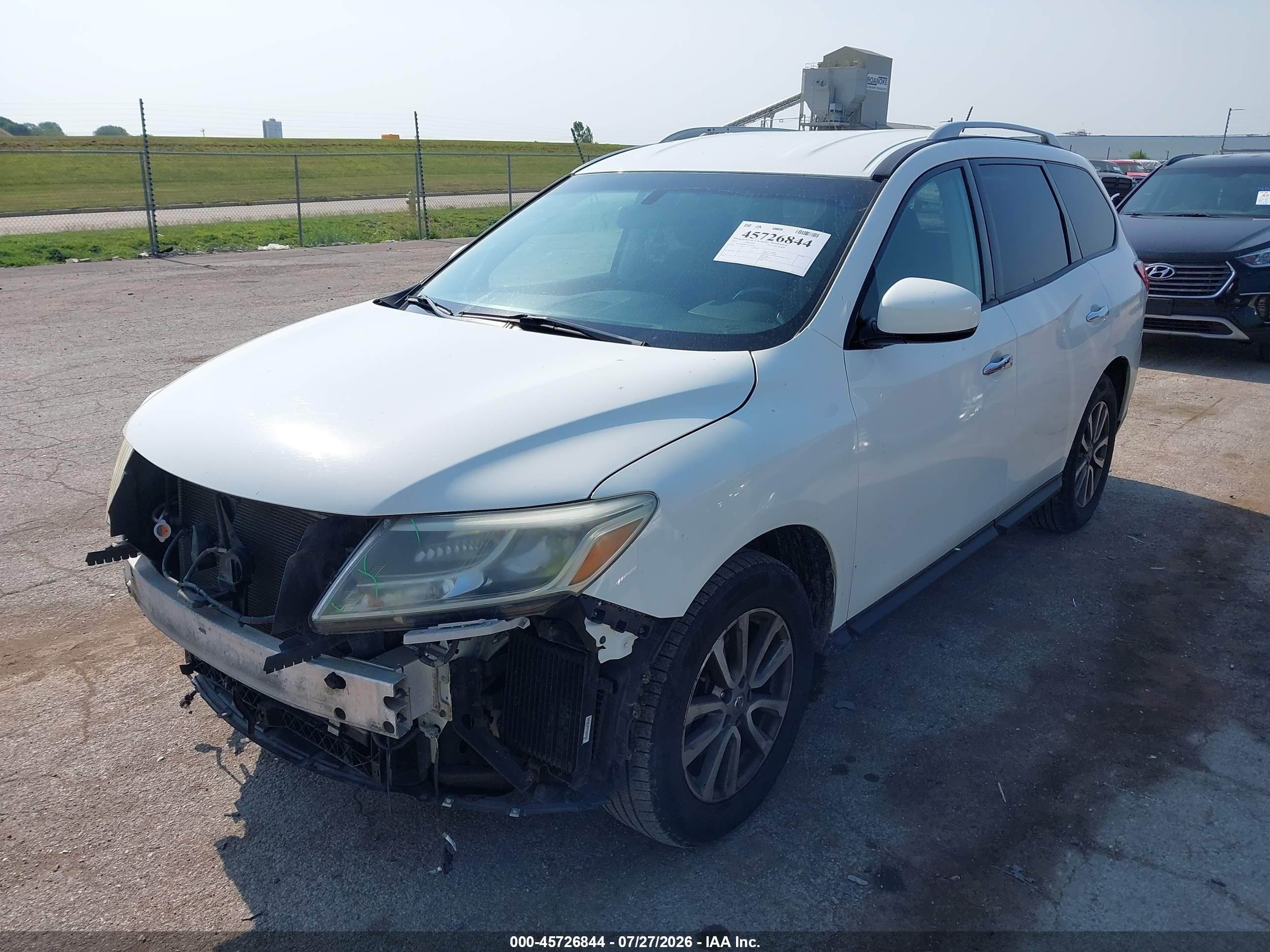 2015 Nissan Pathfinder Platinum/s/sl/sv White vin: 5N1AR2MM1FC656665