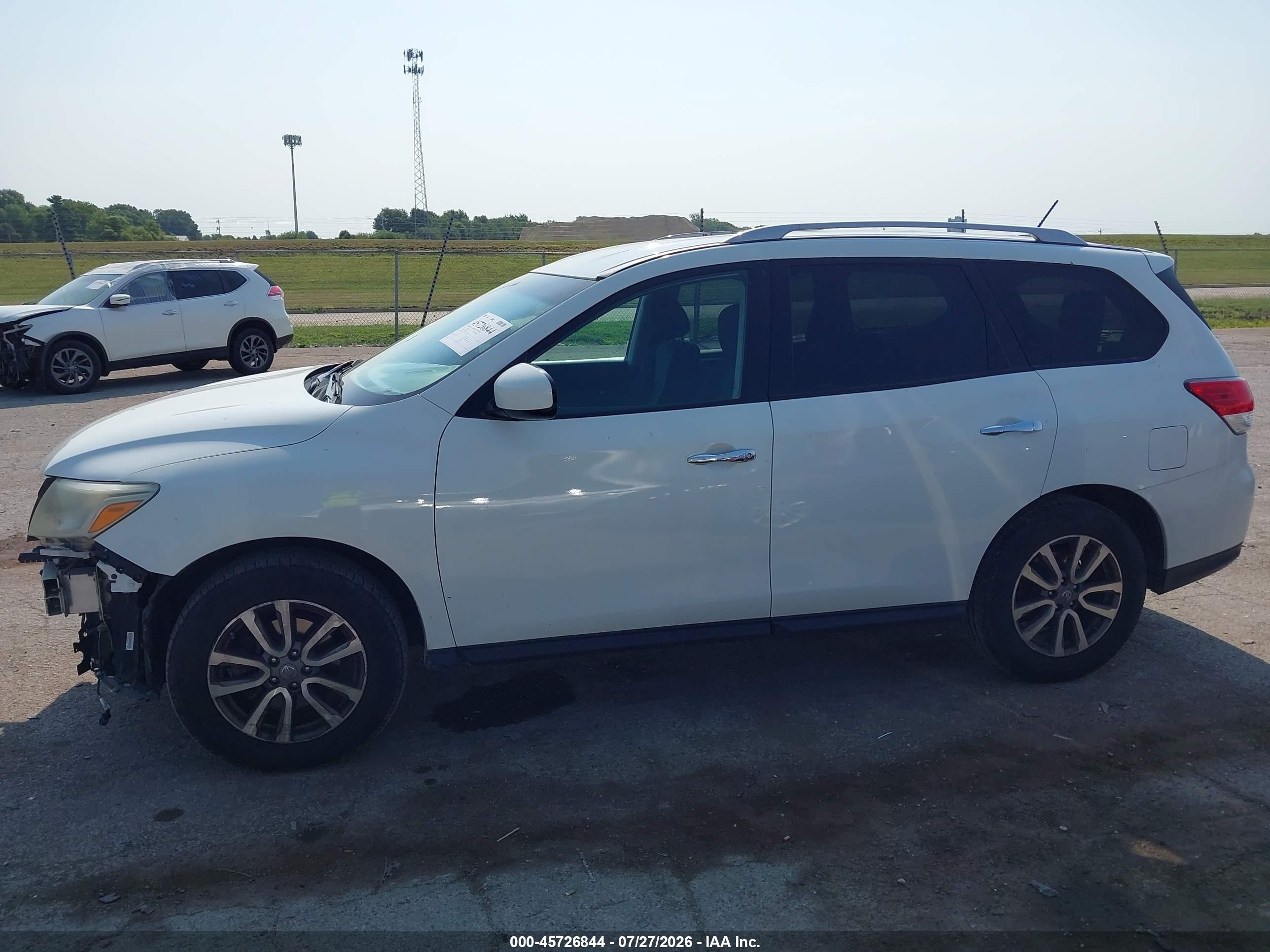 2015 Nissan Pathfinder Platinum/s/sl/sv White vin: 5N1AR2MM1FC656665