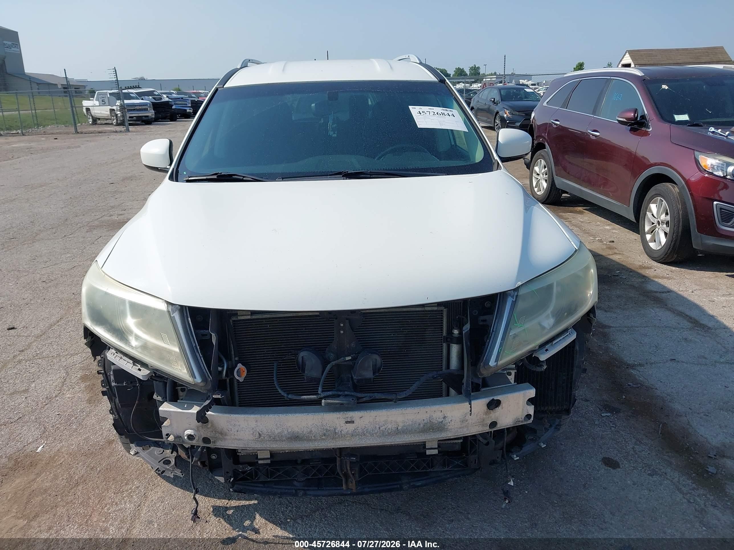 2015 Nissan Pathfinder Platinum/s/sl/sv White vin: 5N1AR2MM1FC656665