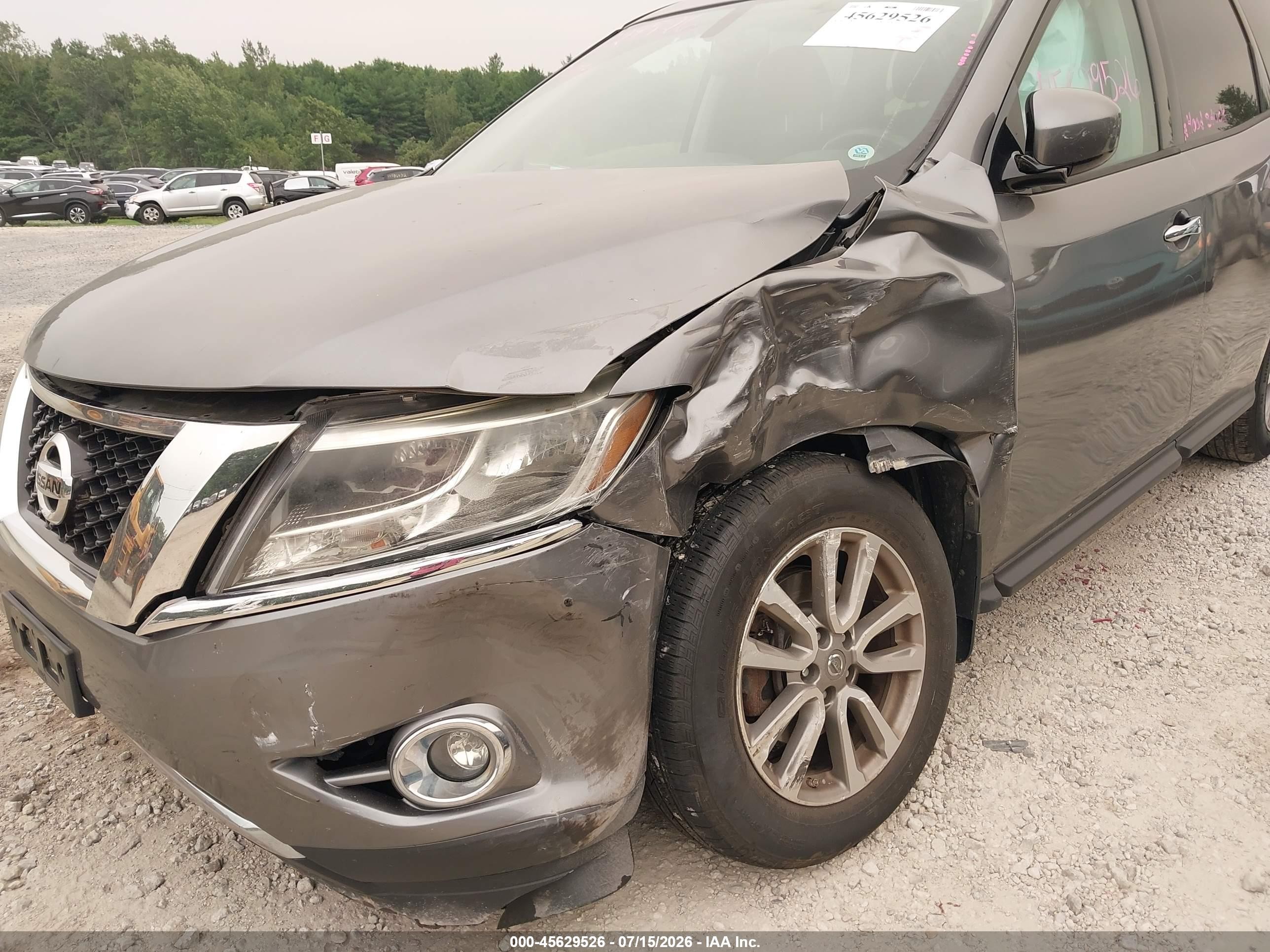 2015 Nissan Pathfinder Sv Gray vin: 5N1AR2MM1FC687611