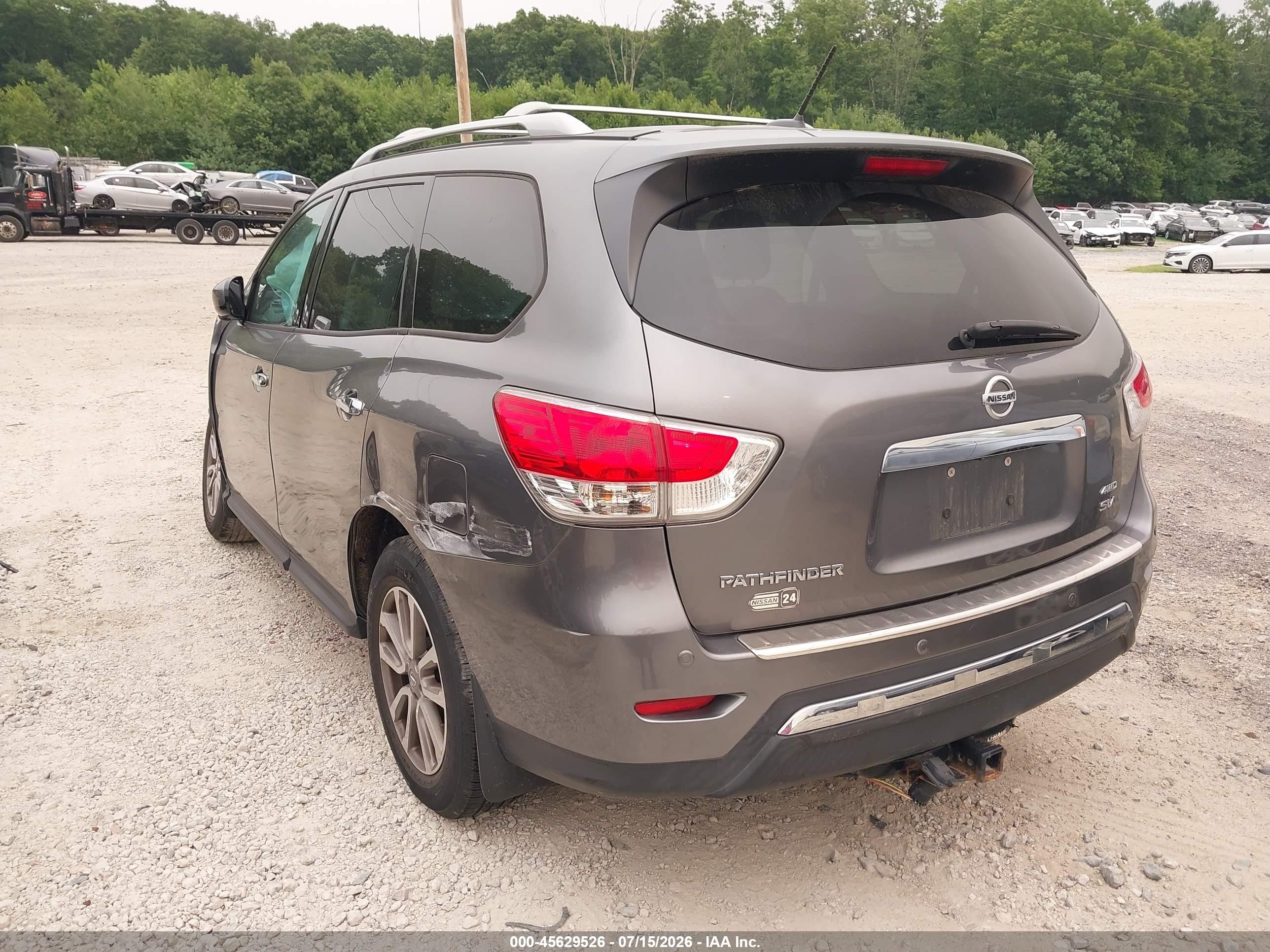 2015 Nissan Pathfinder Sv Gray vin: 5N1AR2MM1FC687611