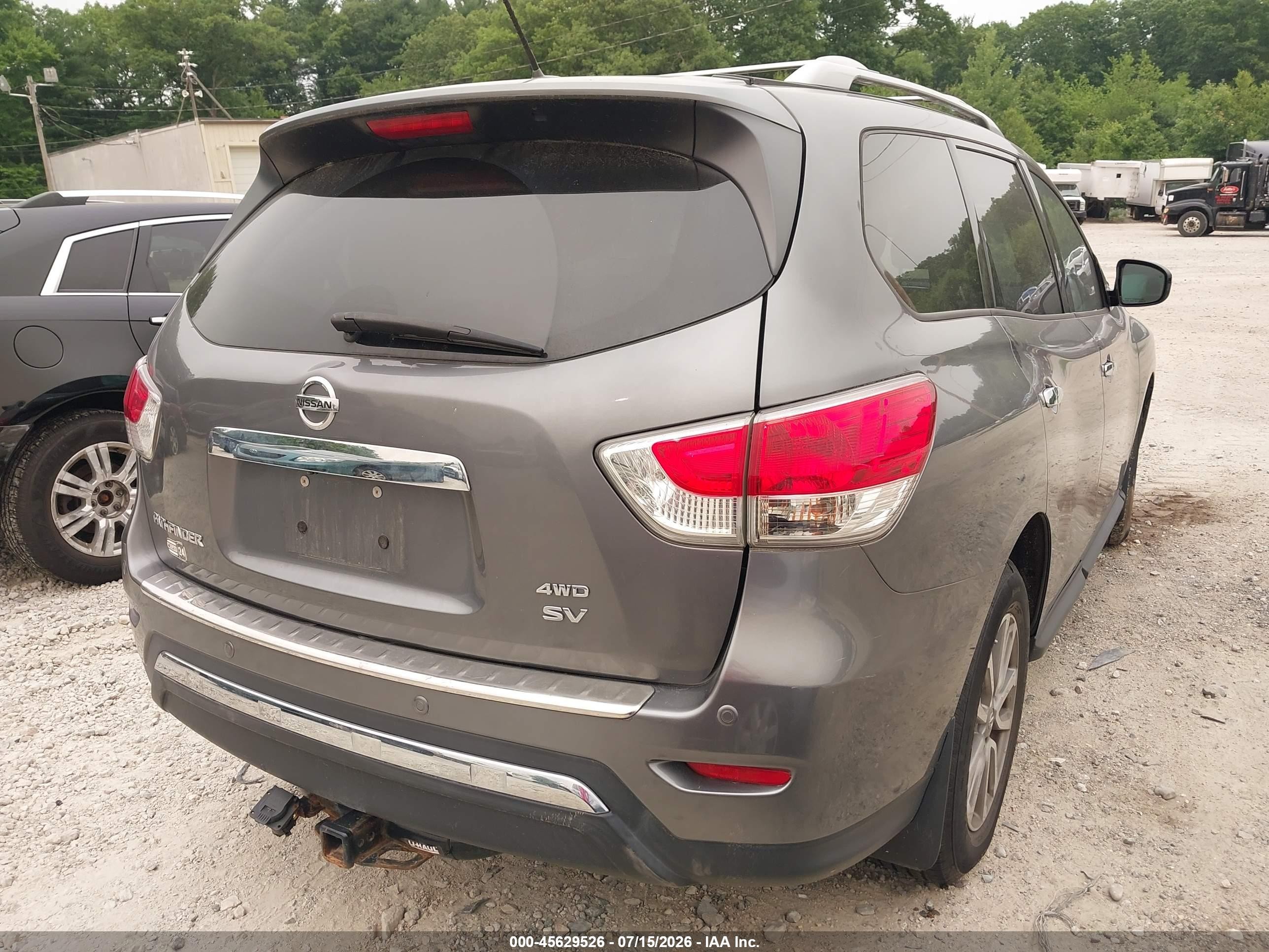 2015 Nissan Pathfinder Sv Gray vin: 5N1AR2MM1FC687611