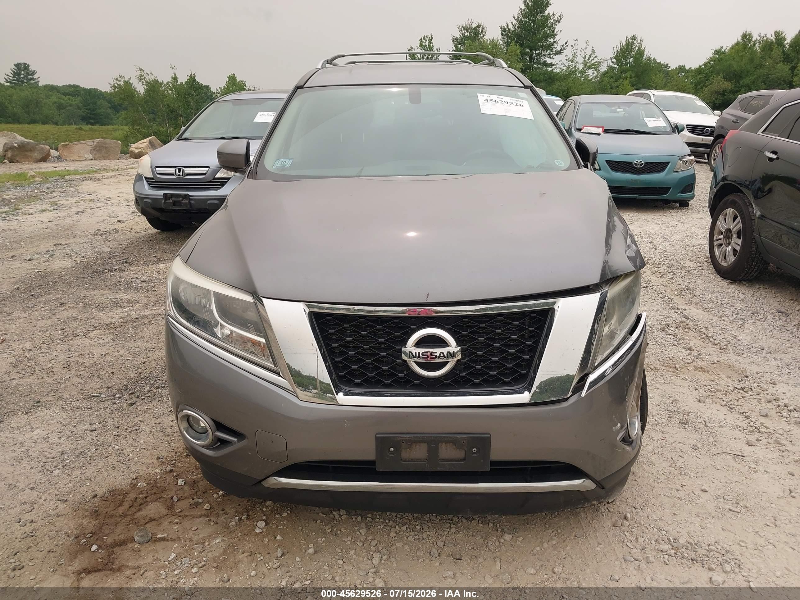 2015 Nissan Pathfinder Sv Gray vin: 5N1AR2MM1FC687611