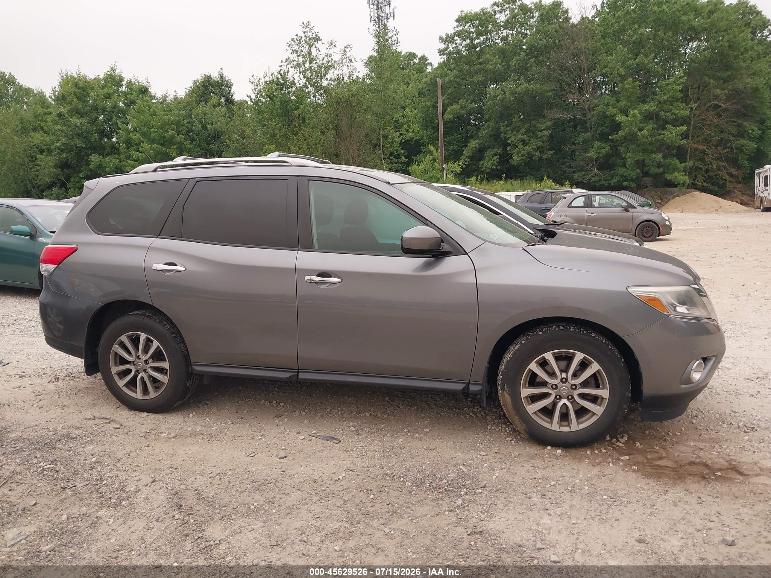 2015 Nissan Pathfinder Sv Gray vin: 5N1AR2MM1FC687611