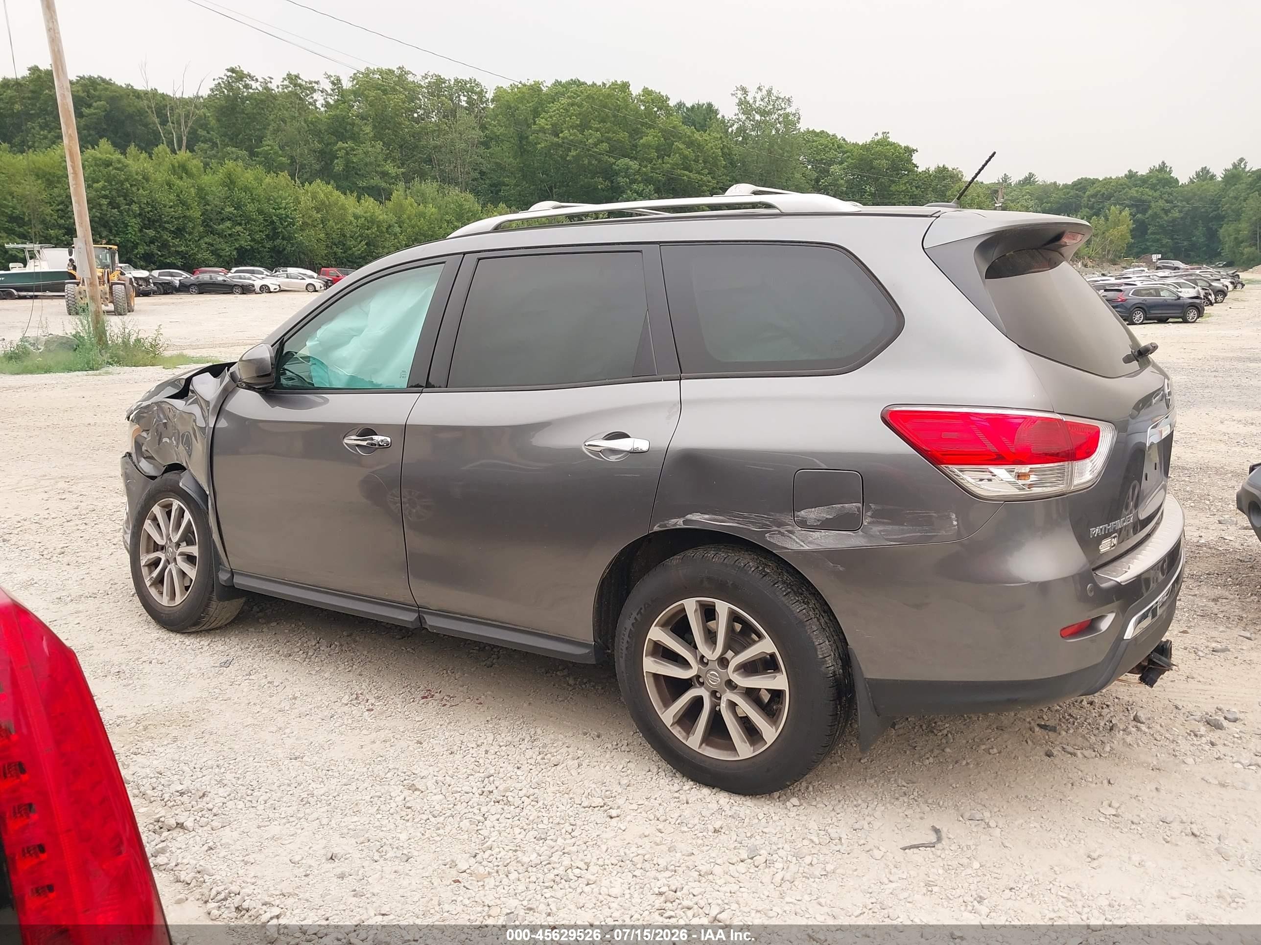 2015 Nissan Pathfinder Sv Gray vin: 5N1AR2MM1FC687611