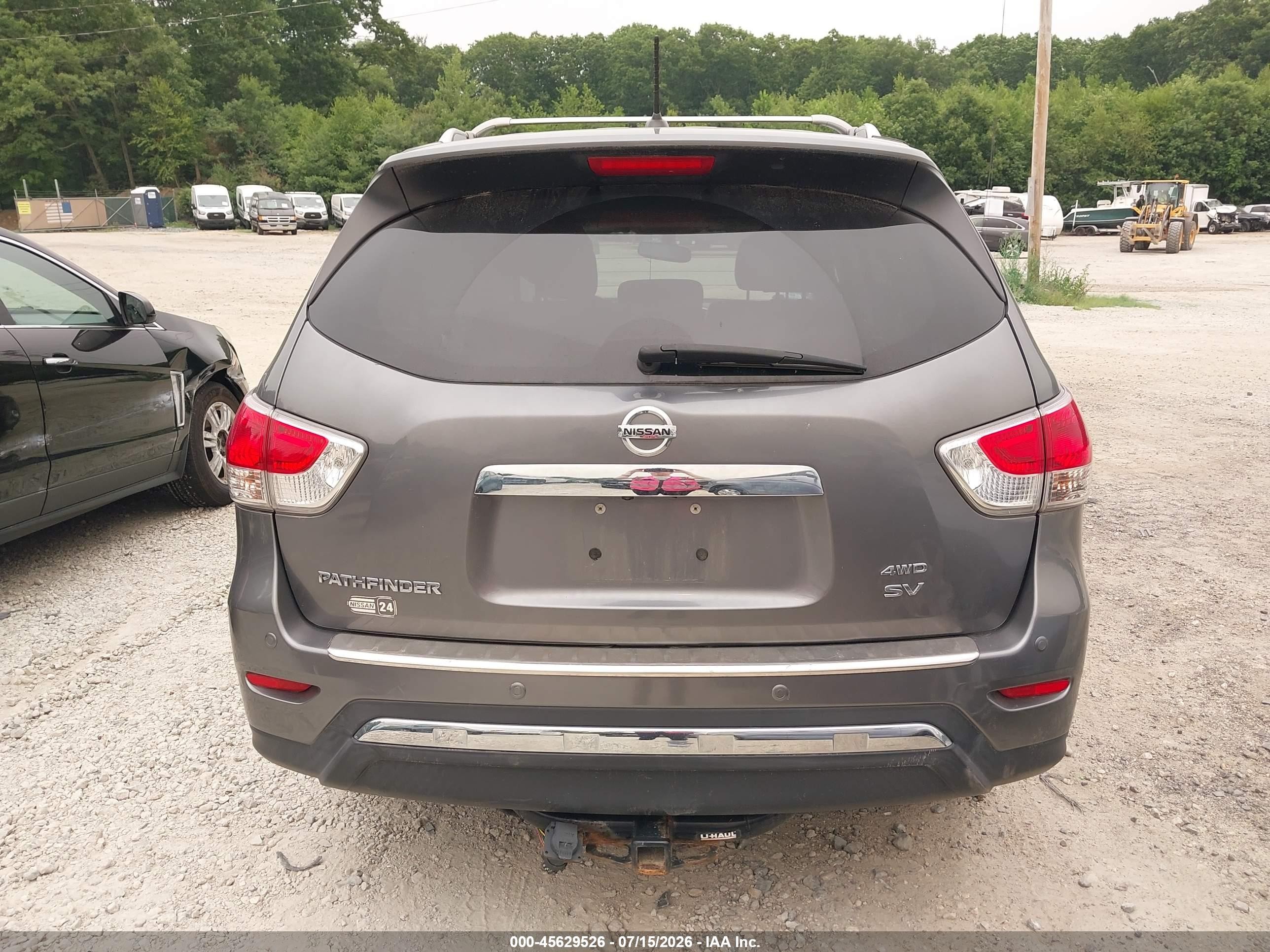 2015 Nissan Pathfinder Sv Gray vin: 5N1AR2MM1FC687611