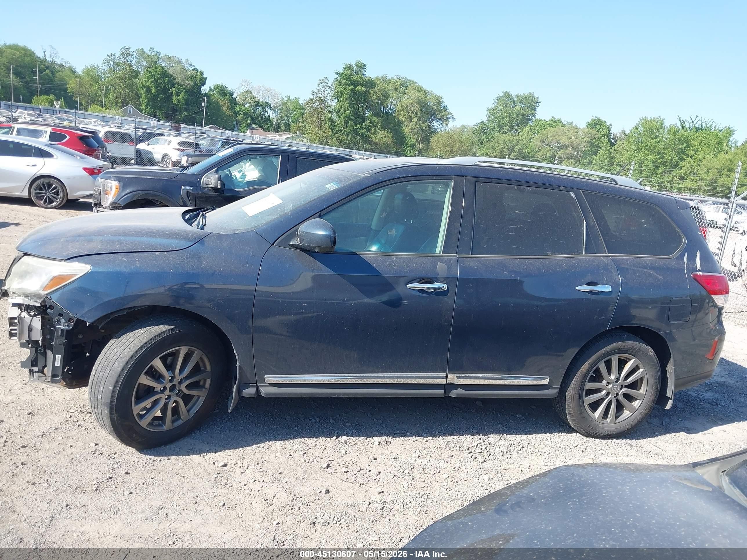 2015 Nissan Pathfinder Platinum/s/sl/sv Blue vin: 5N1AR2MM1FC689018