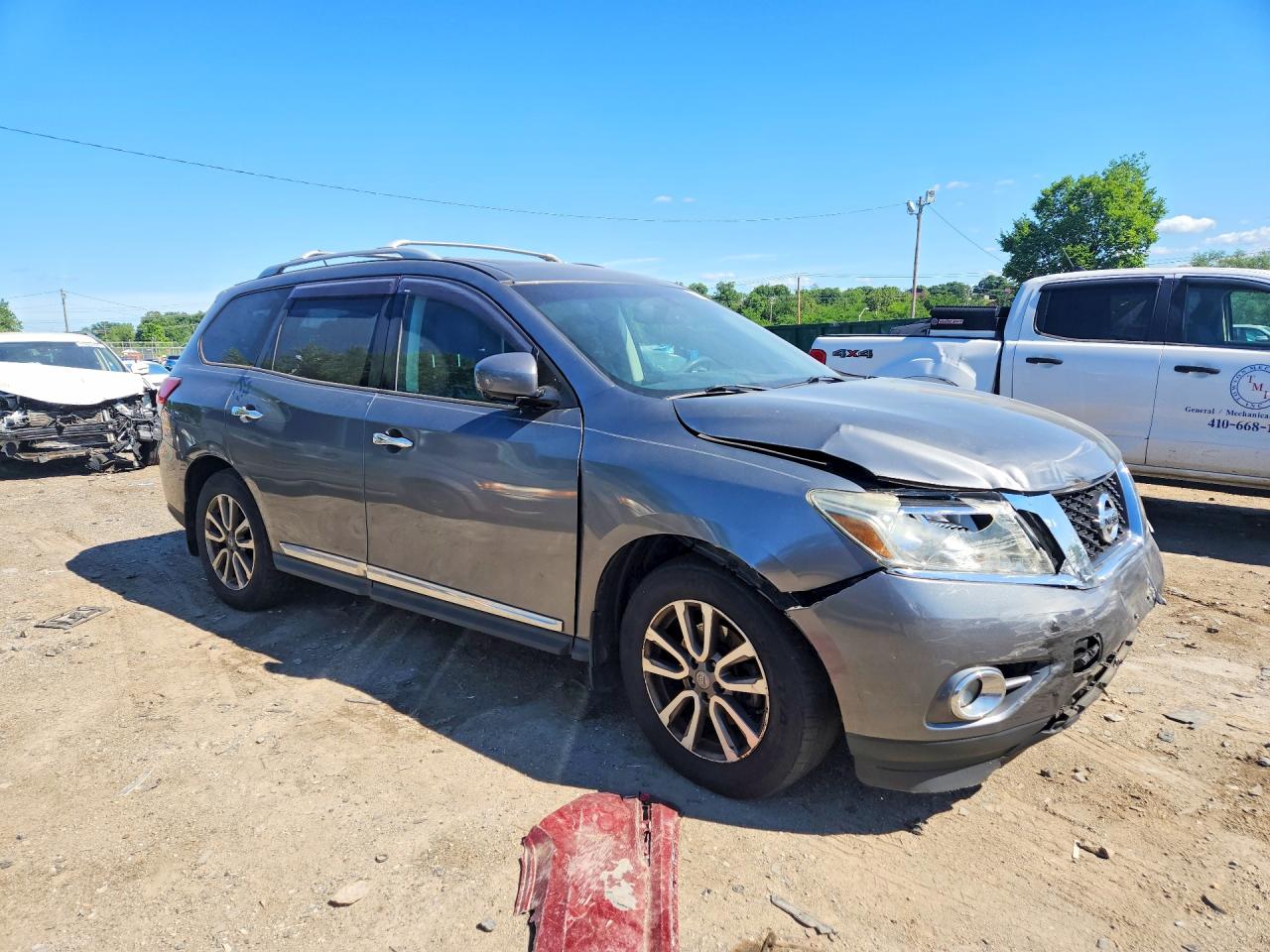 2015 Nissan Pathfinder Sl Gray vin: 5N1AR2MM1FC693554