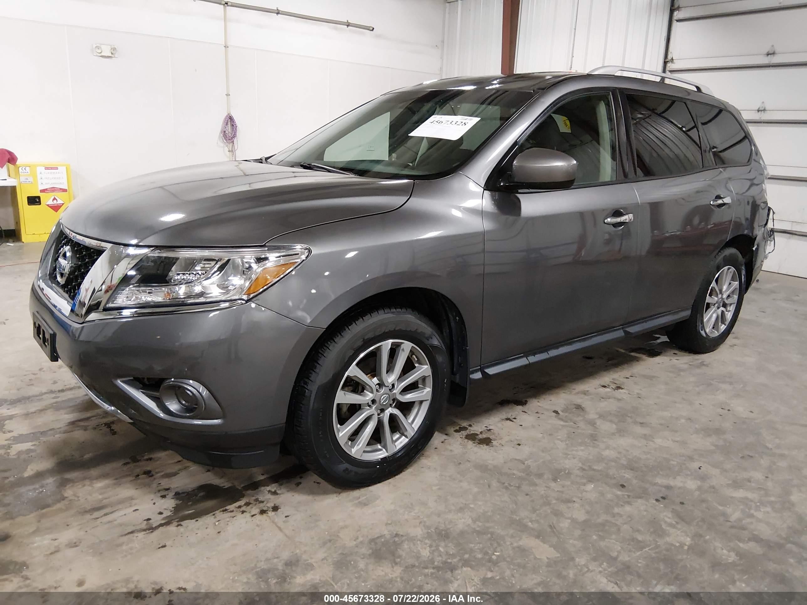 2015 Nissan Pathfinder S Gray vin: 5N1AR2MM1FC703399