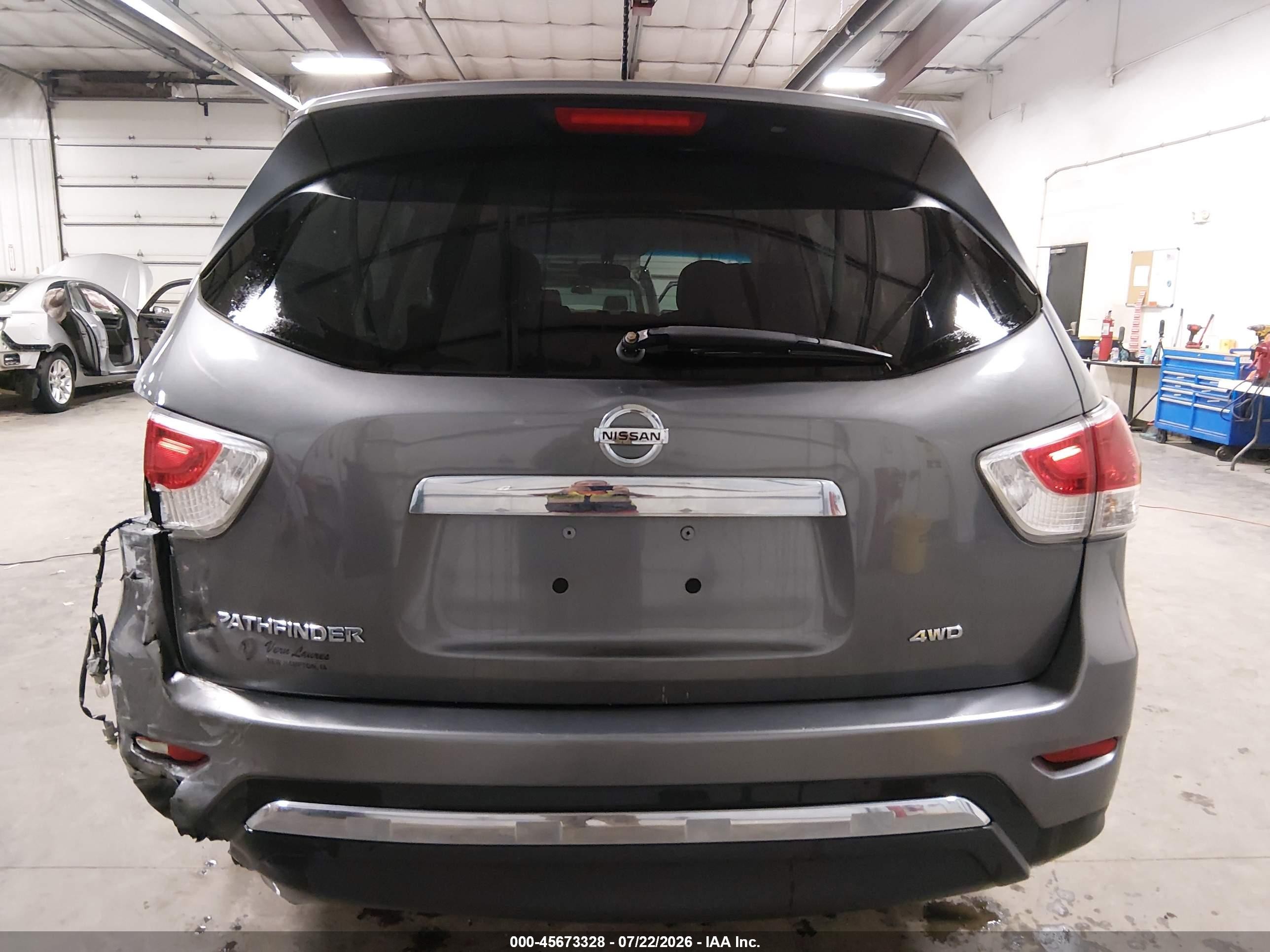 2015 Nissan Pathfinder S Gray vin: 5N1AR2MM1FC703399