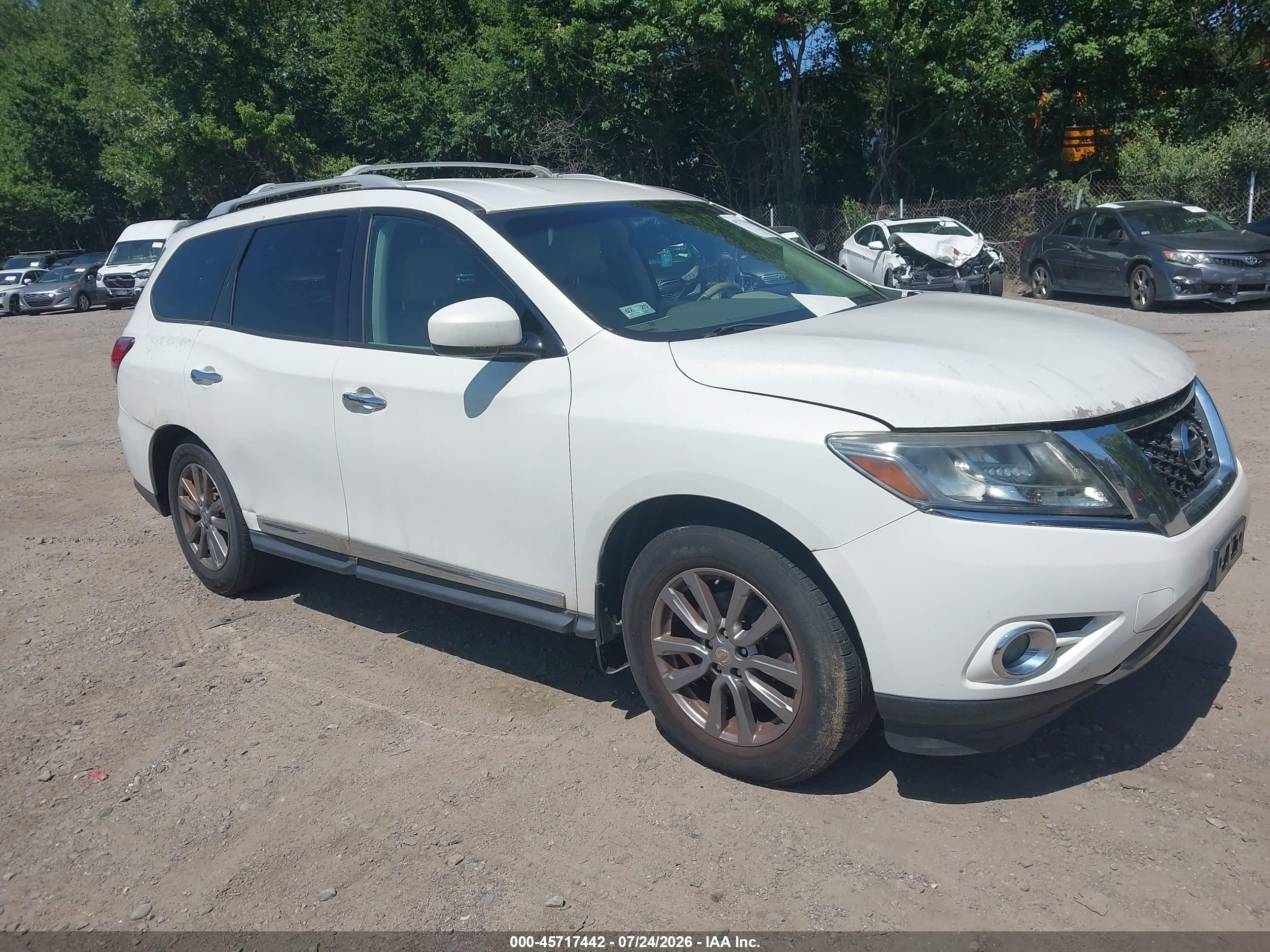 2013 Nissan Pathfinder Sl Белый vin: 5N1AR2MM2DC612249