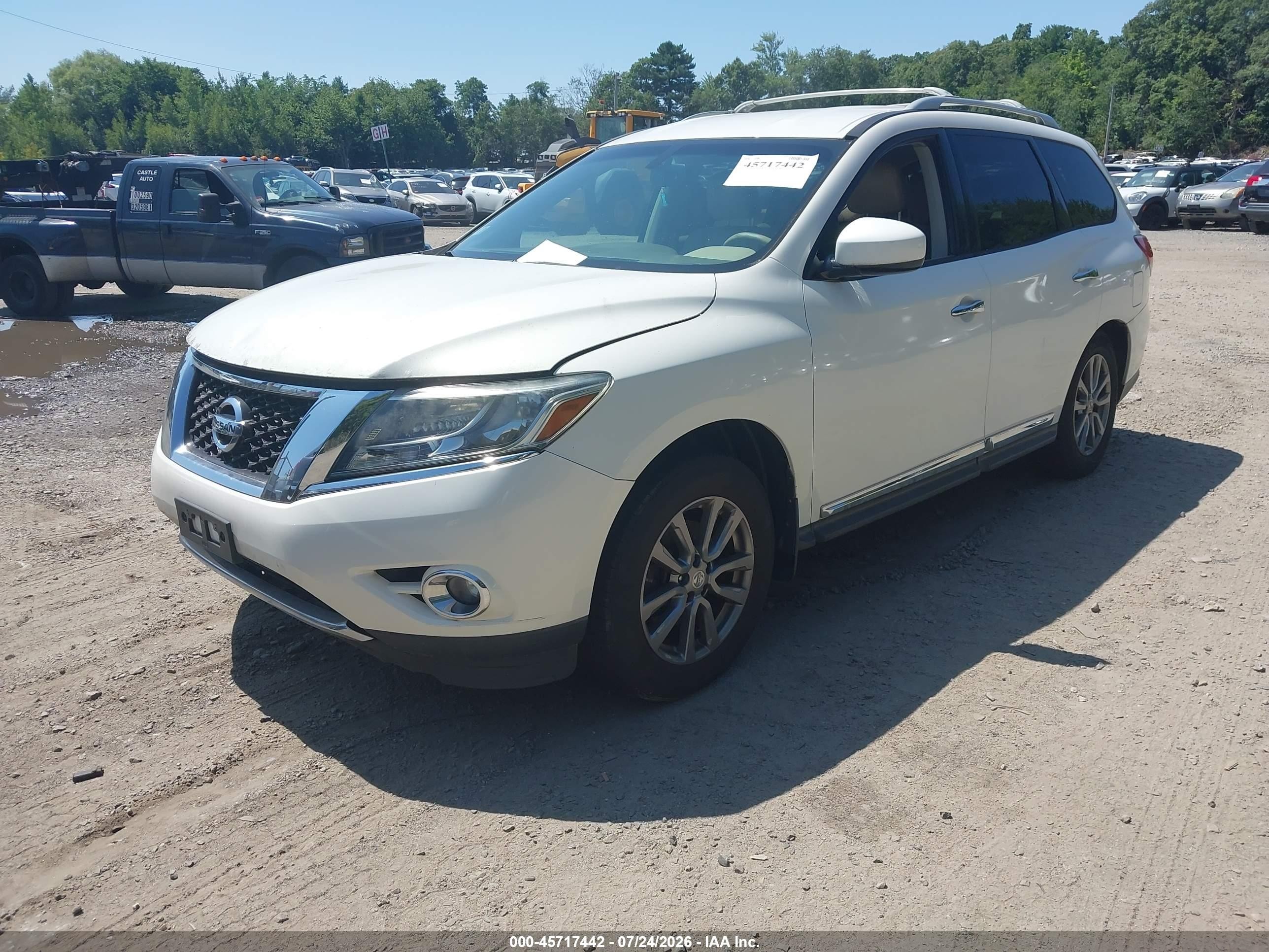 2013 Nissan Pathfinder Sl White vin: 5N1AR2MM2DC612249