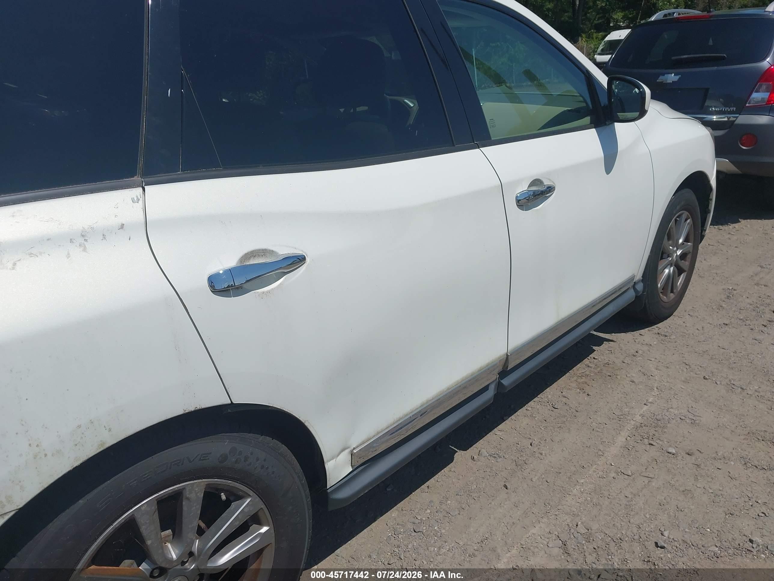 2013 Nissan Pathfinder Sl White vin: 5N1AR2MM2DC612249