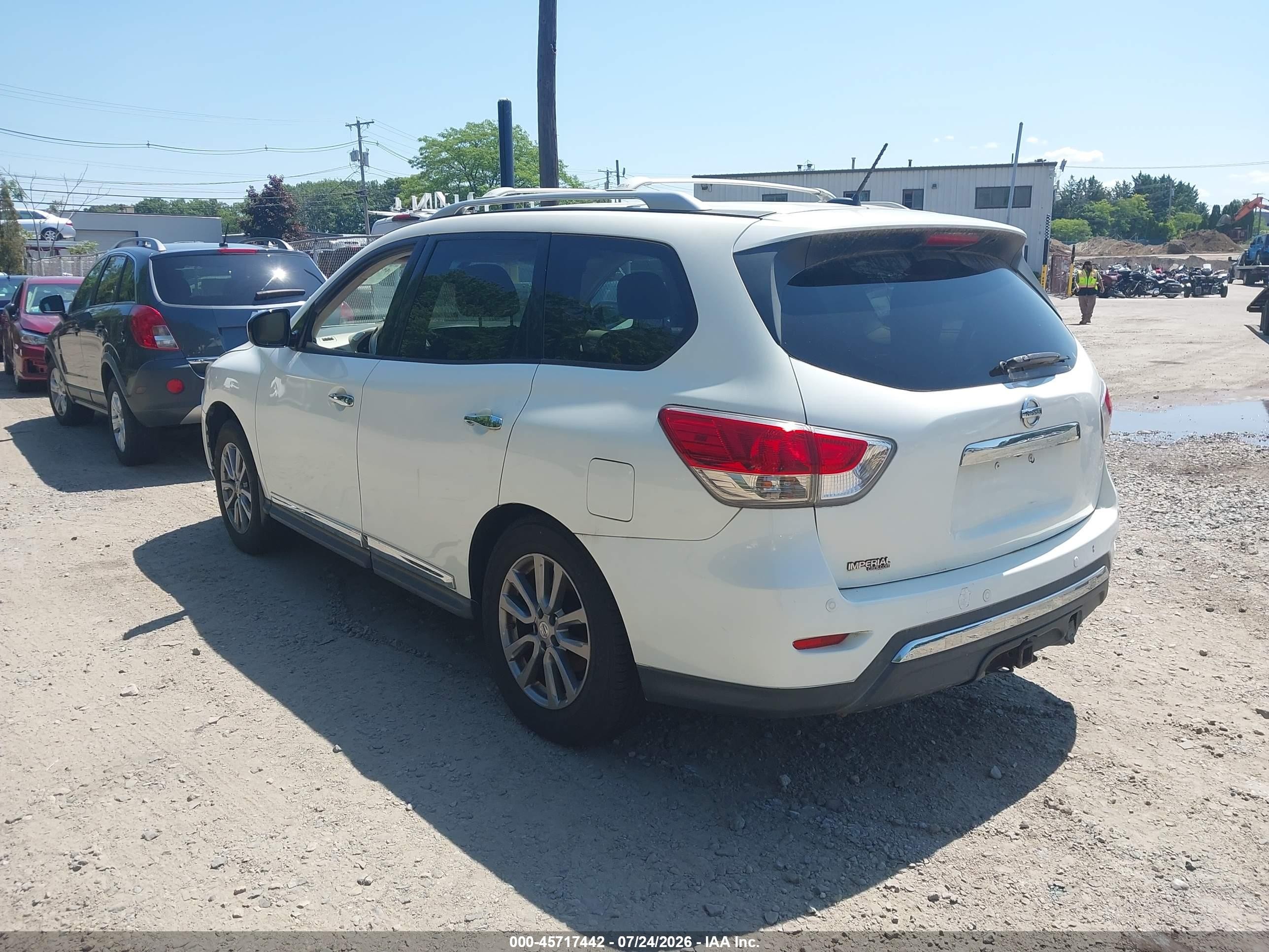 2013 Nissan Pathfinder Sl White vin: 5N1AR2MM2DC612249