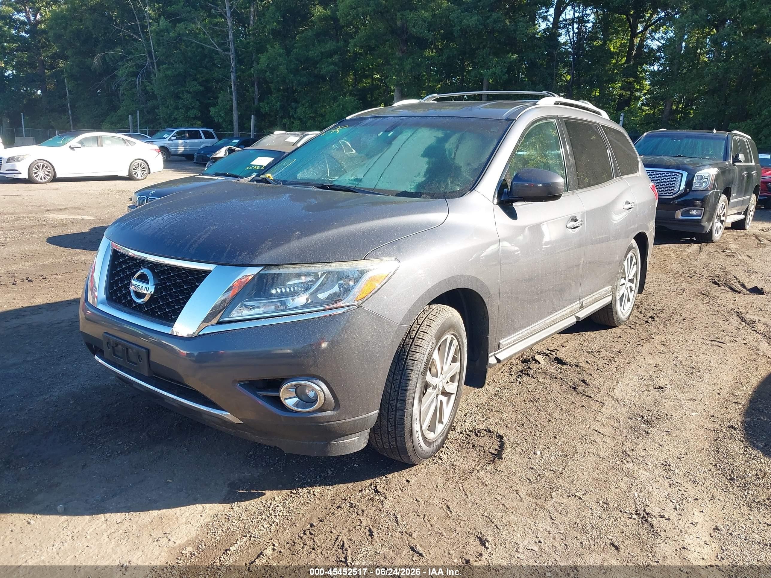 2013 Nissan Pathfinder Sl Gray vin: 5N1AR2MM2DC626328