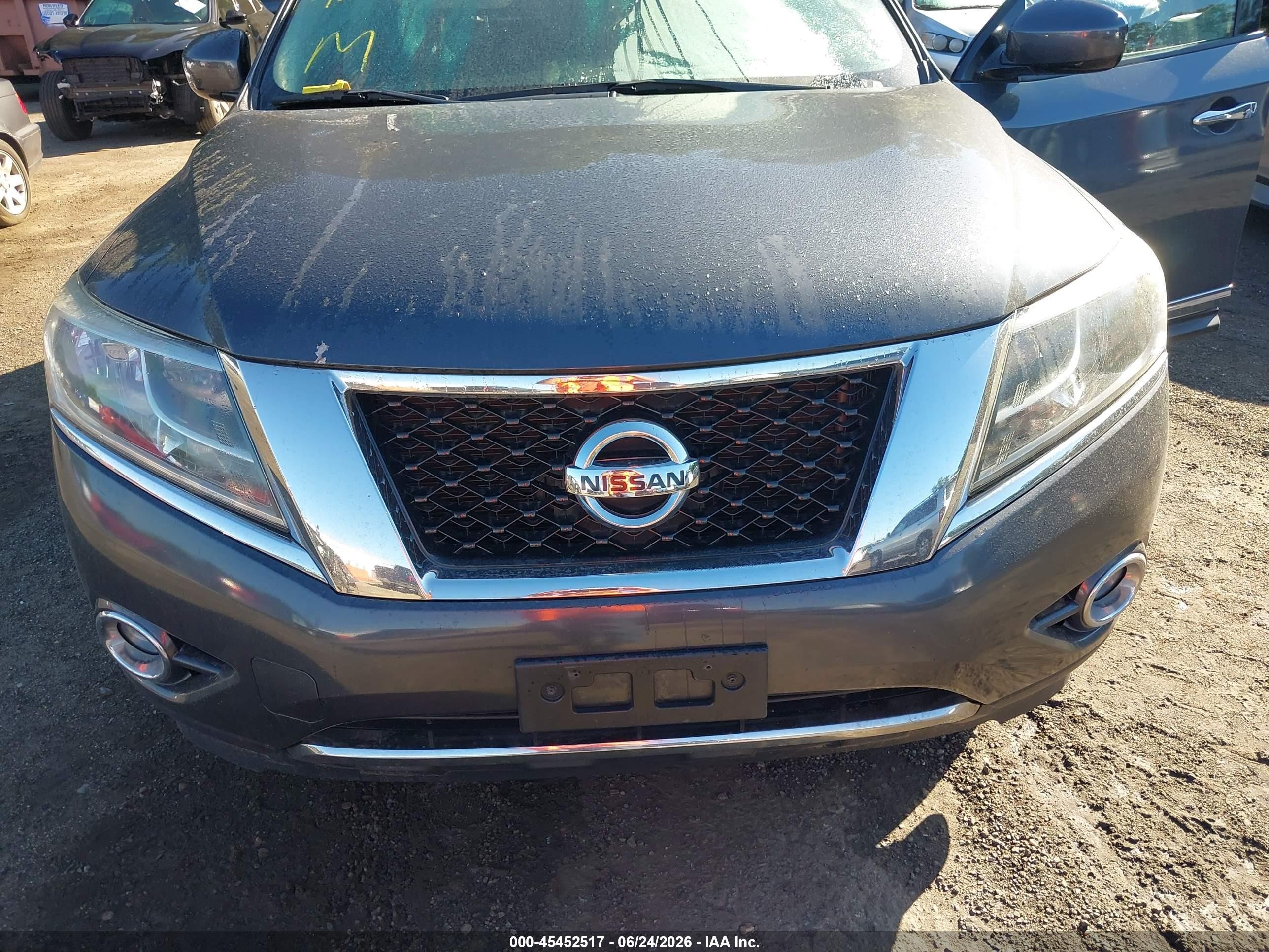 2013 Nissan Pathfinder Sl Gray vin: 5N1AR2MM2DC626328