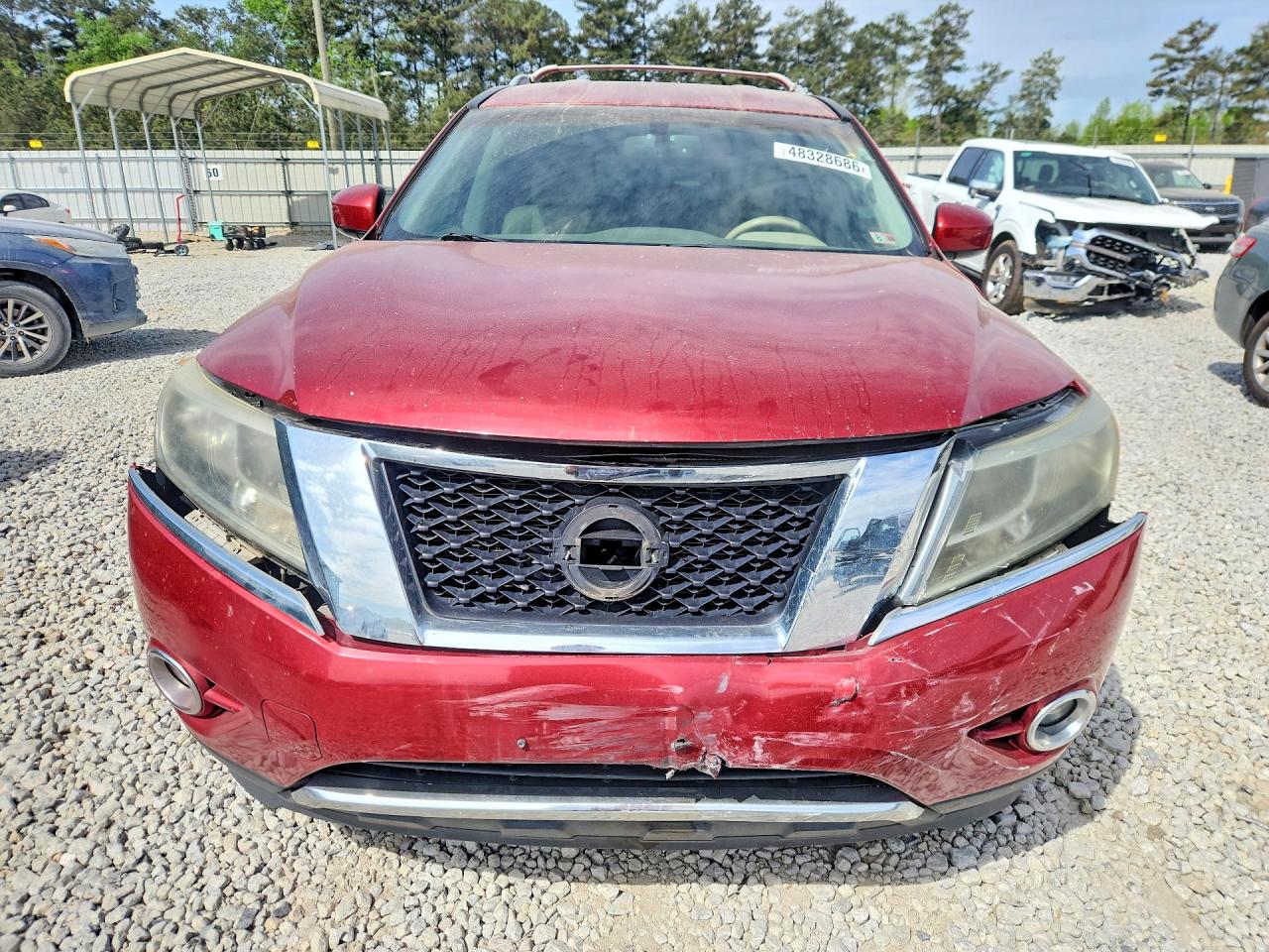 2013 Nissan Pathfinder S Red vin: 5N1AR2MM2DC633005
