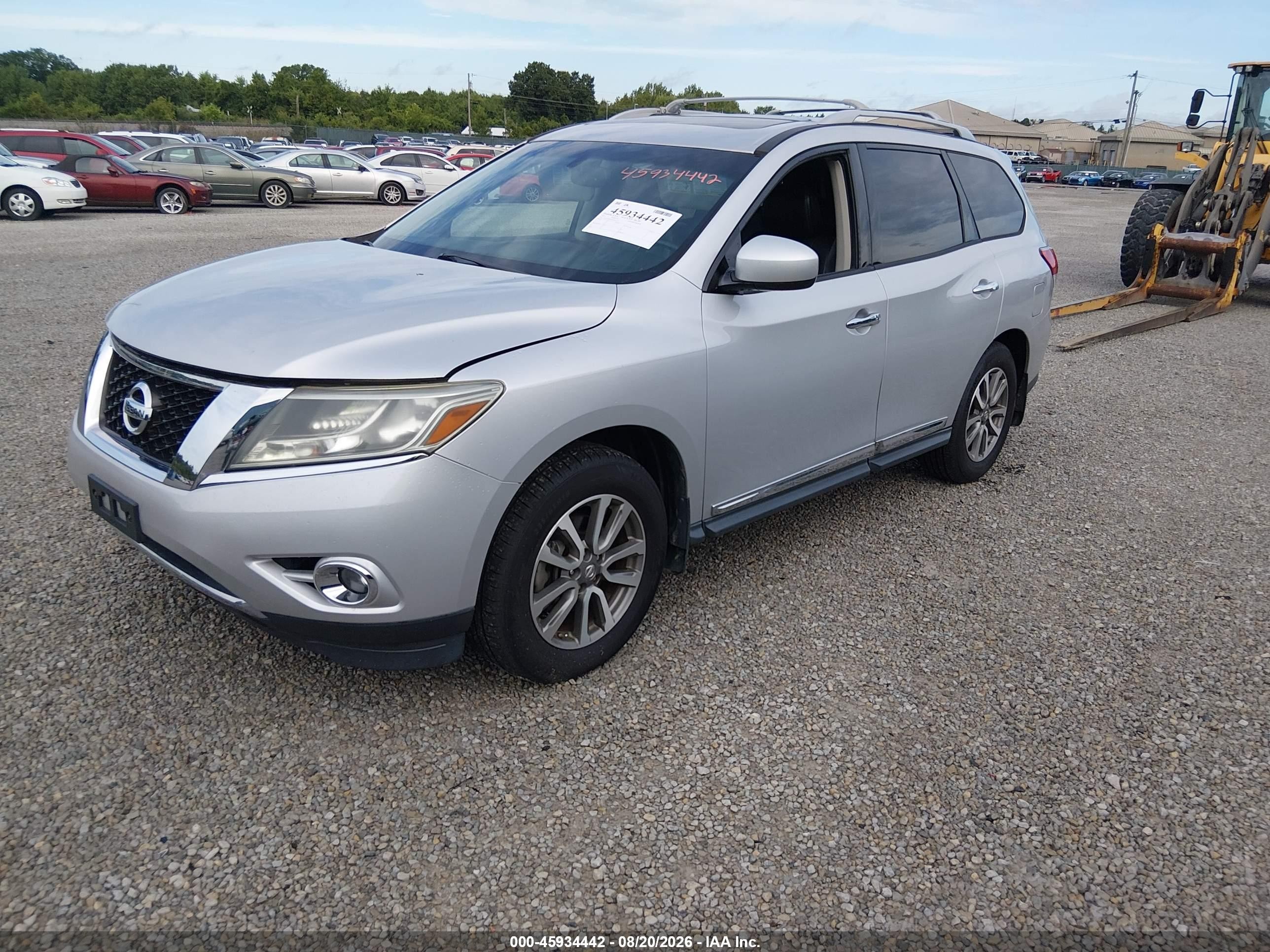 2013 Nissan Pathfinder Sl Silver vin: 5N1AR2MM2DC665419