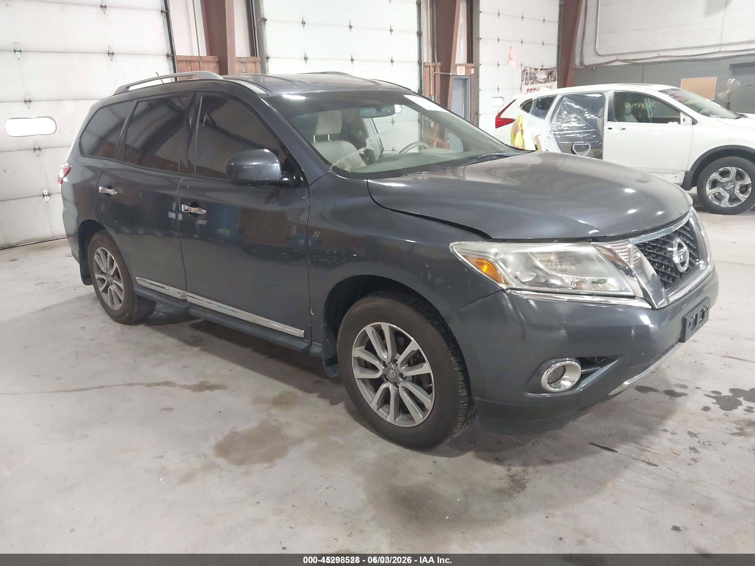 2013 Nissan Pathfinder Sl Blue vin: 5N1AR2MM2DC689462