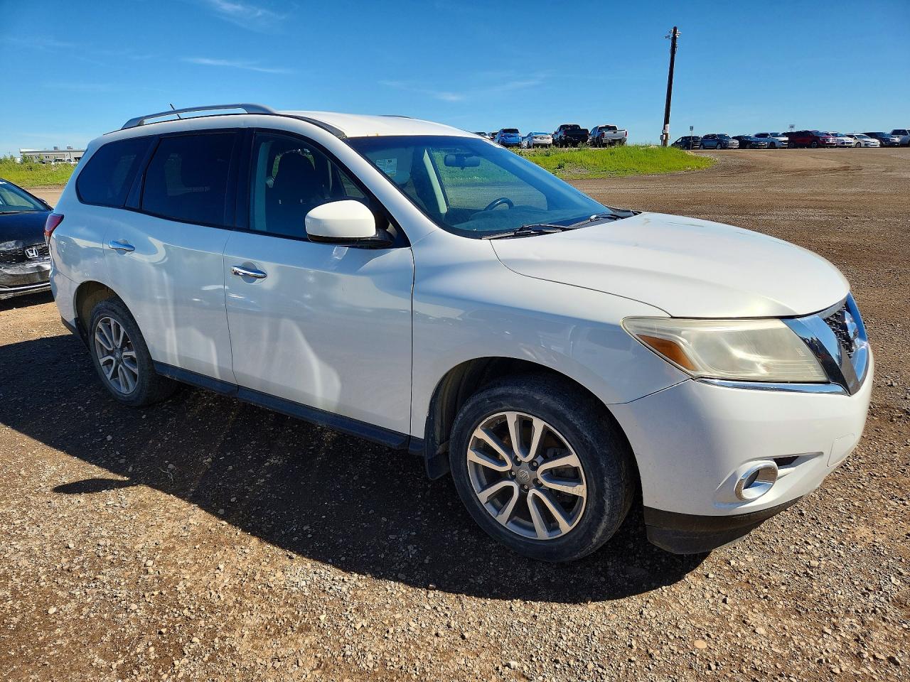 2014 Nissan Pathfinder S/sv/sl/platinum White vin: 5N1AR2MM2EC603116