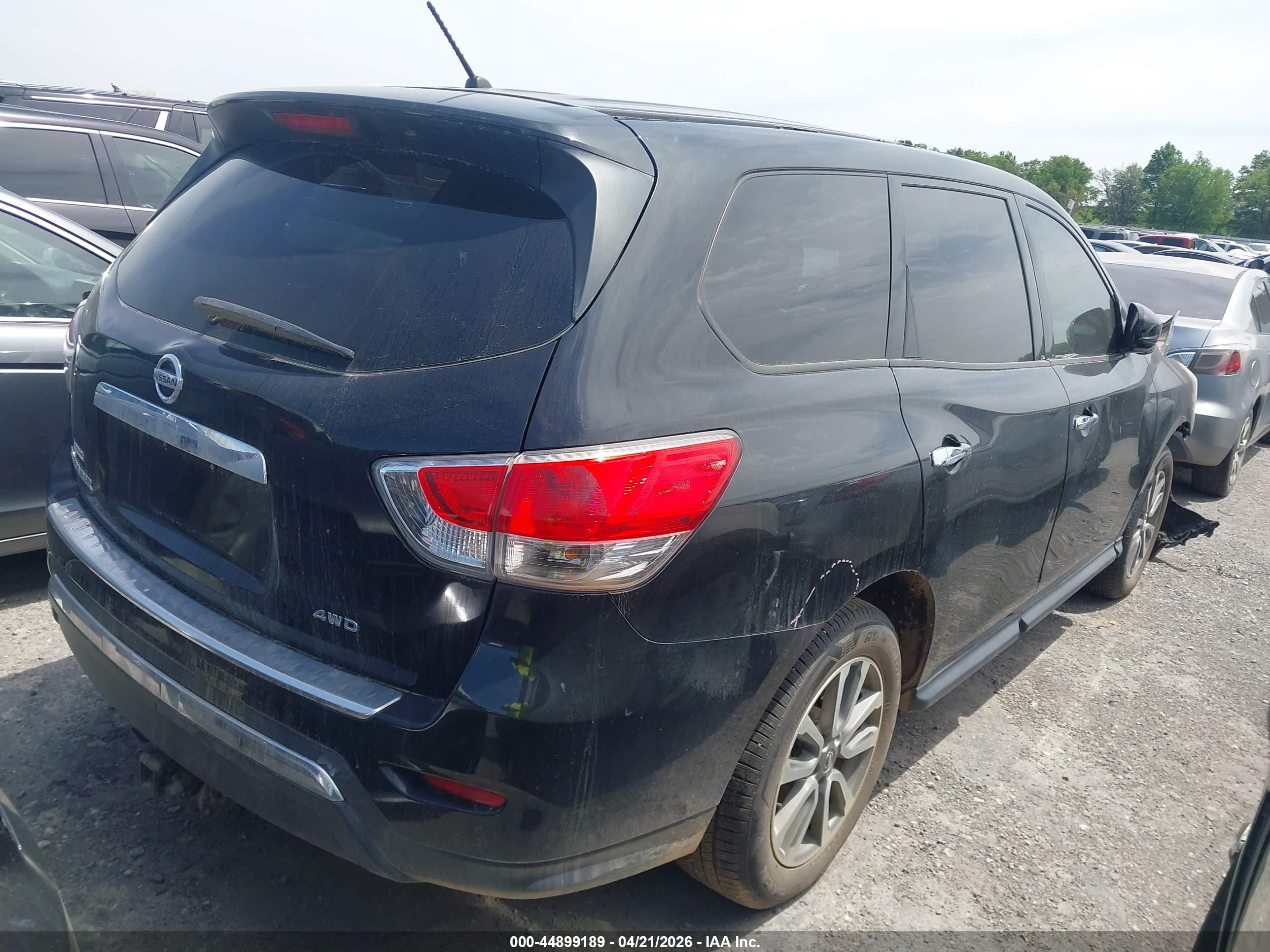 2014 Nissan Pathfinder S Black vin: 5N1AR2MM2EC612477