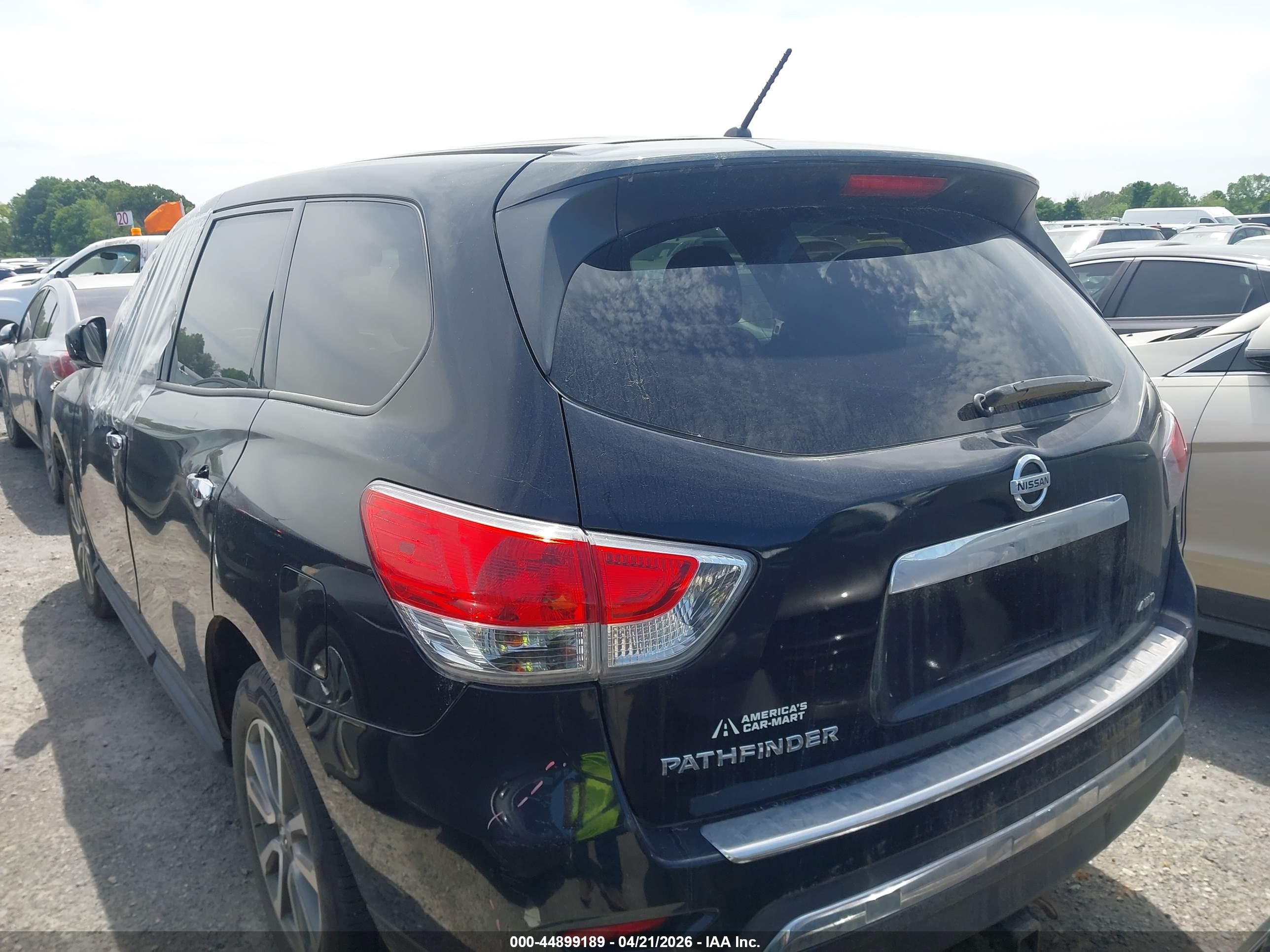 2014 Nissan Pathfinder S Black vin: 5N1AR2MM2EC612477