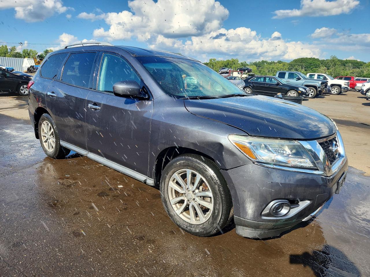 2014 Nissan Pathfinder Sv Gray vin: 5N1AR2MM2EC635211