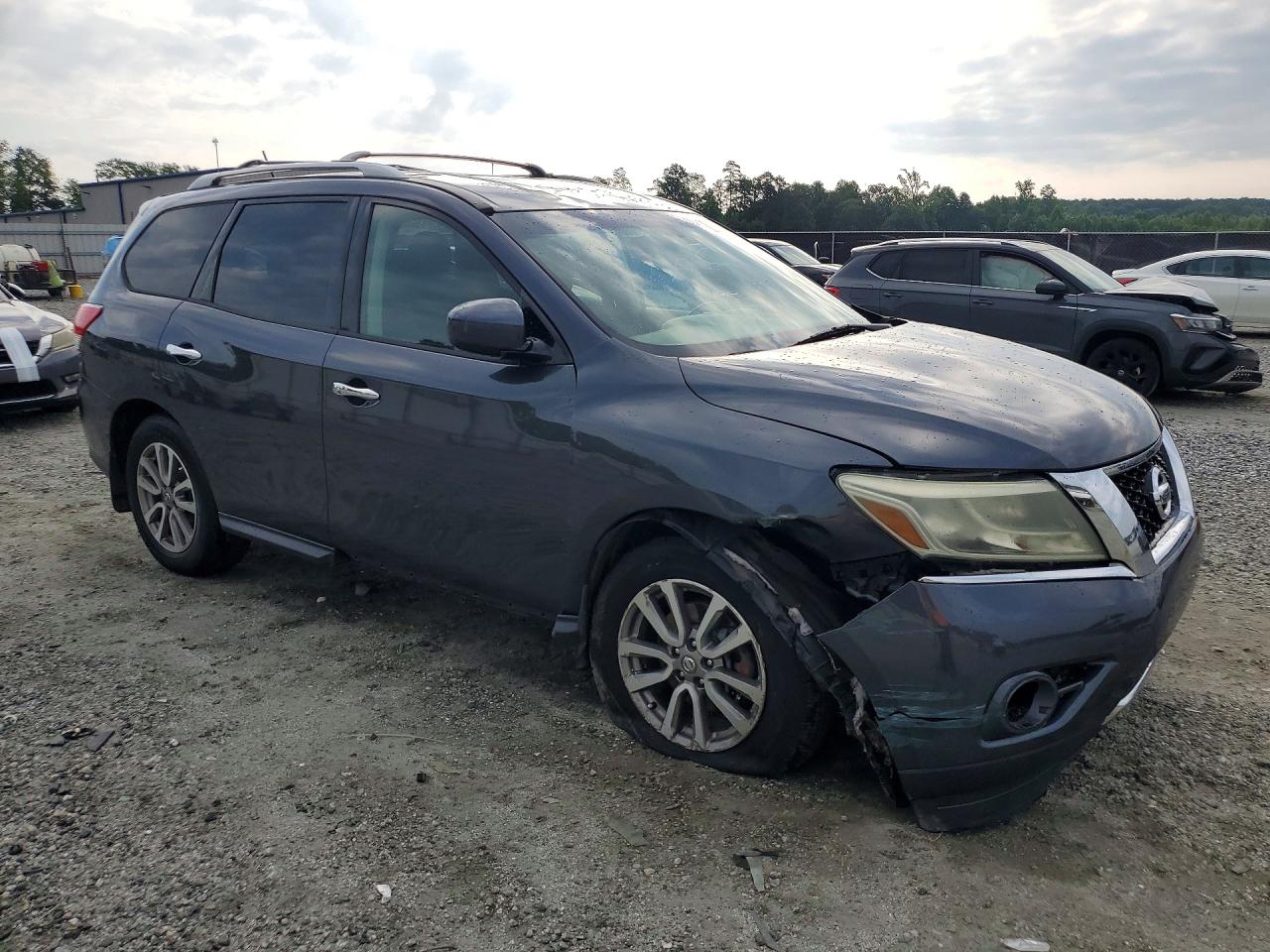 2014 Nissan Pathfinder Sv Gray vin: 5N1AR2MM2EC657130