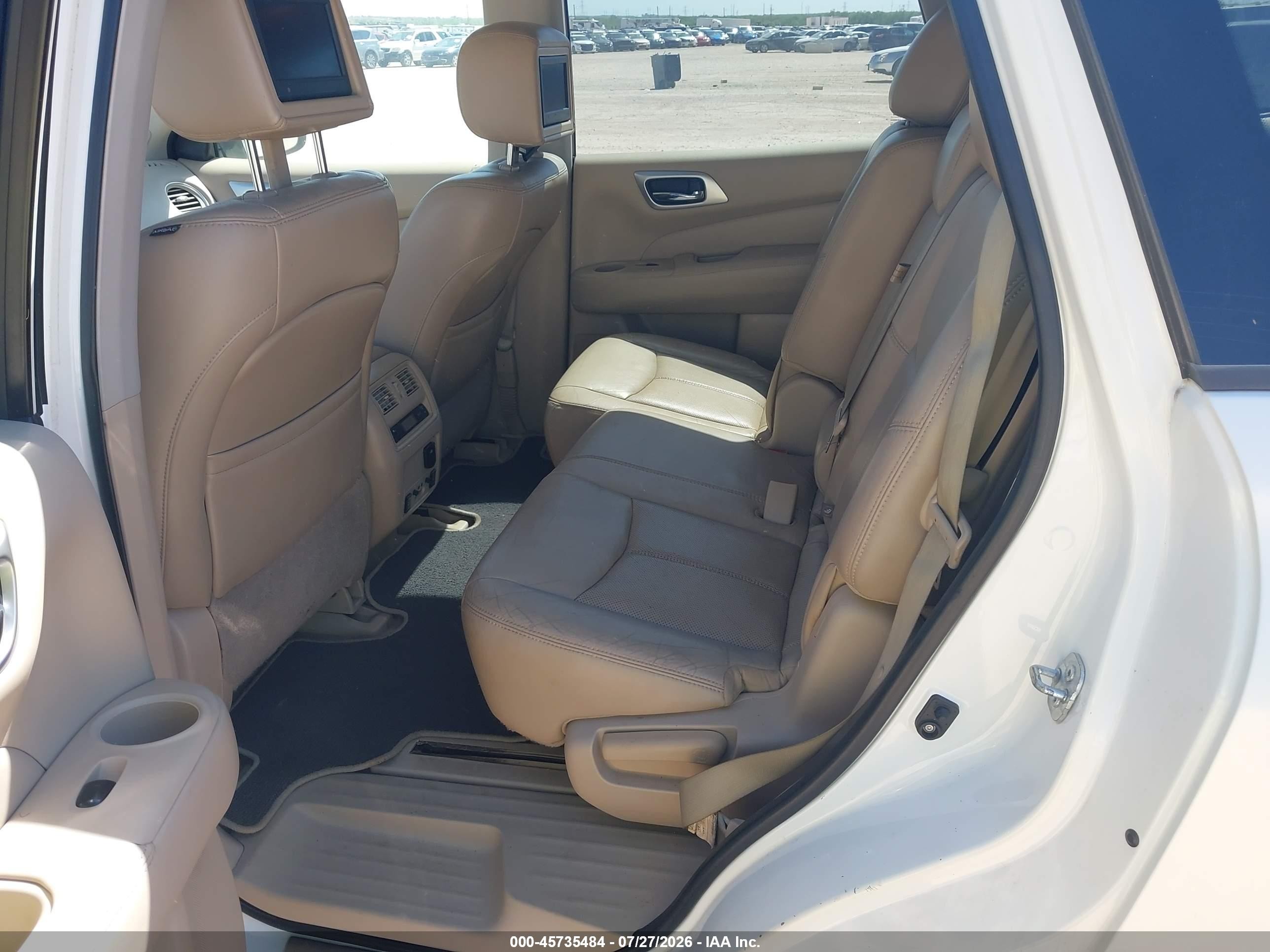 2014 Nissan Pathfinder Platinum White vin: 5N1AR2MM2EC669973