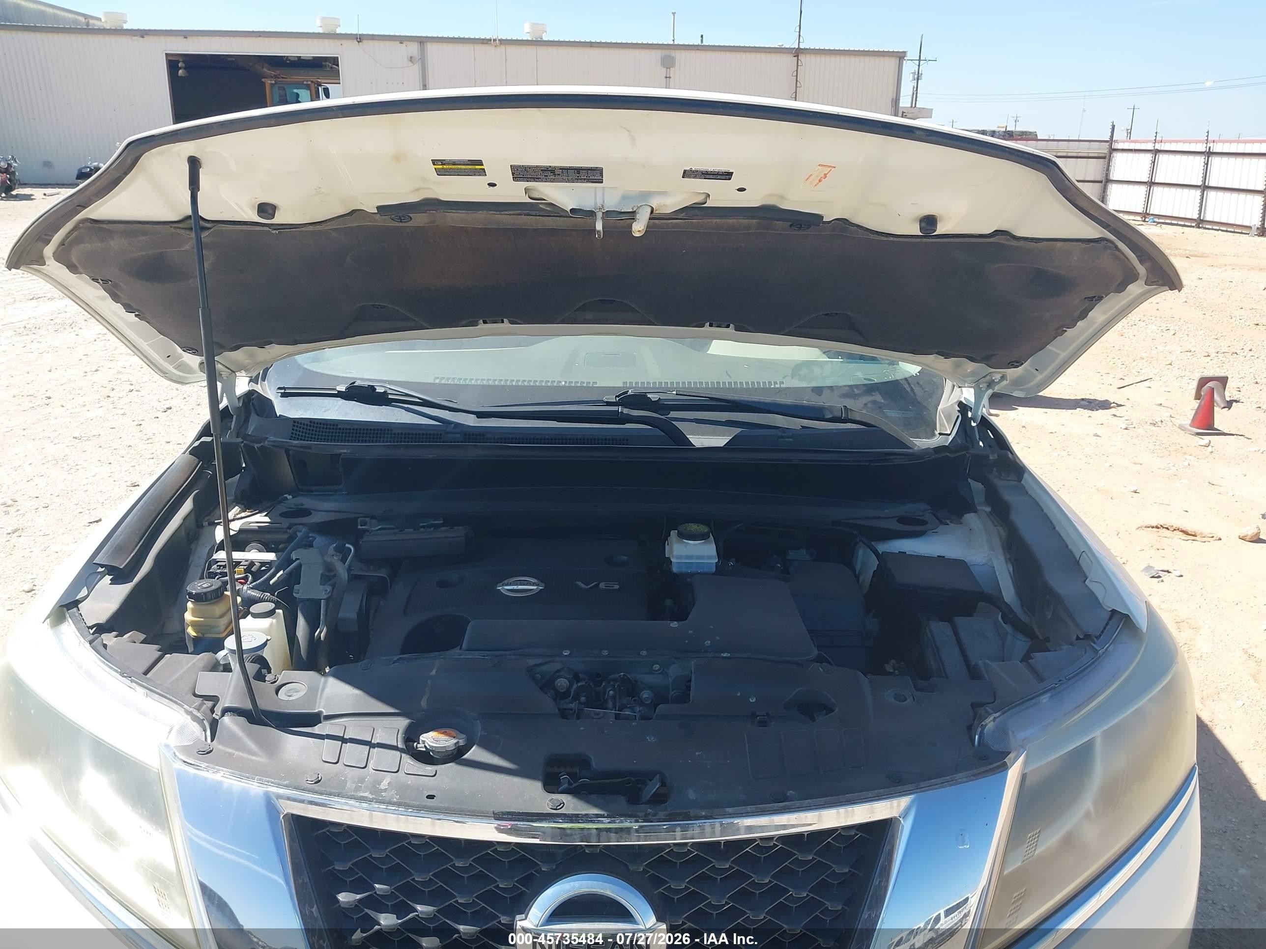2014 Nissan Pathfinder Platinum White vin: 5N1AR2MM2EC669973