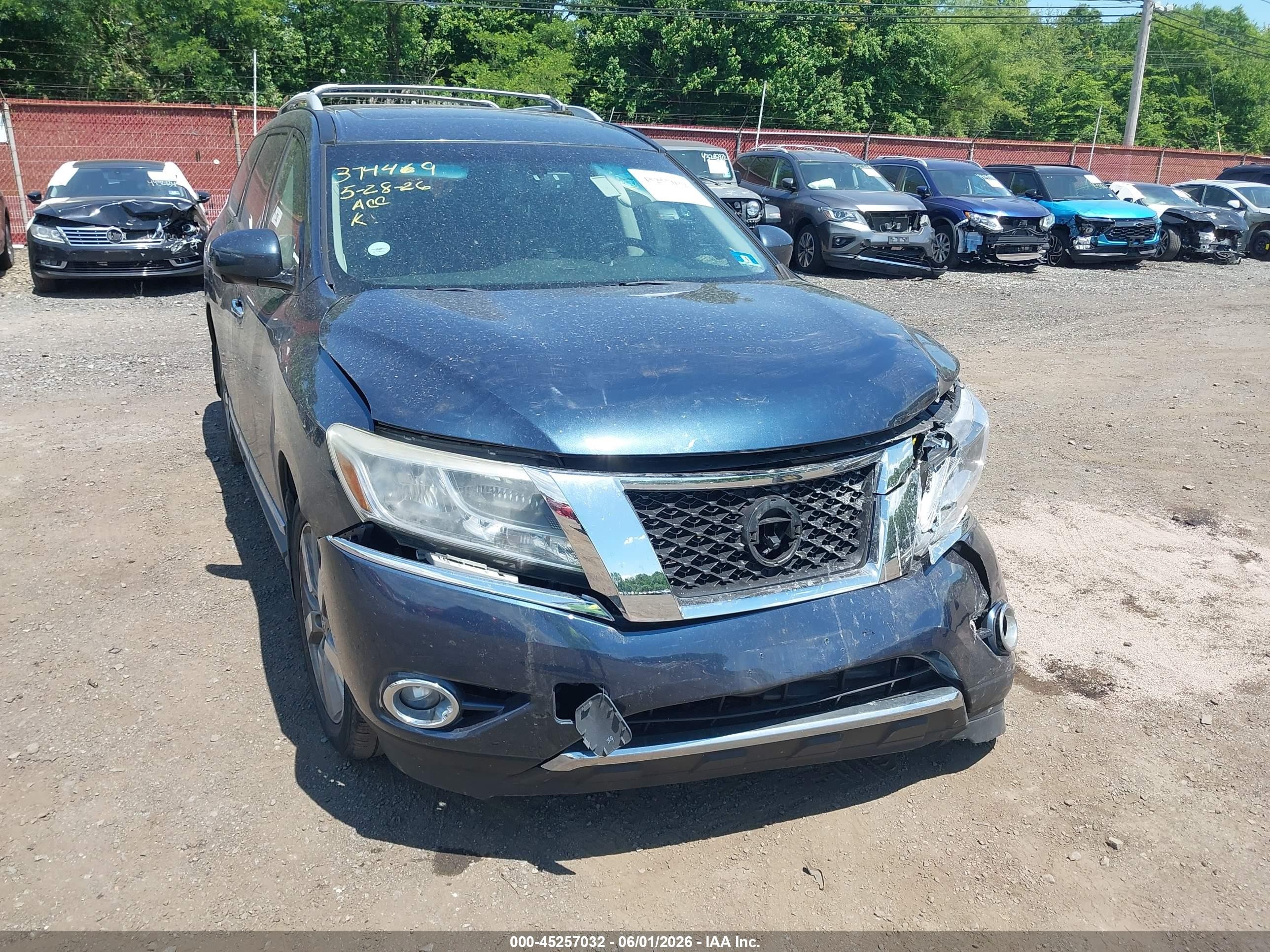2014 Nissan Pathfinder Platinum Dark Blue vin: 5N1AR2MM2EC678401
