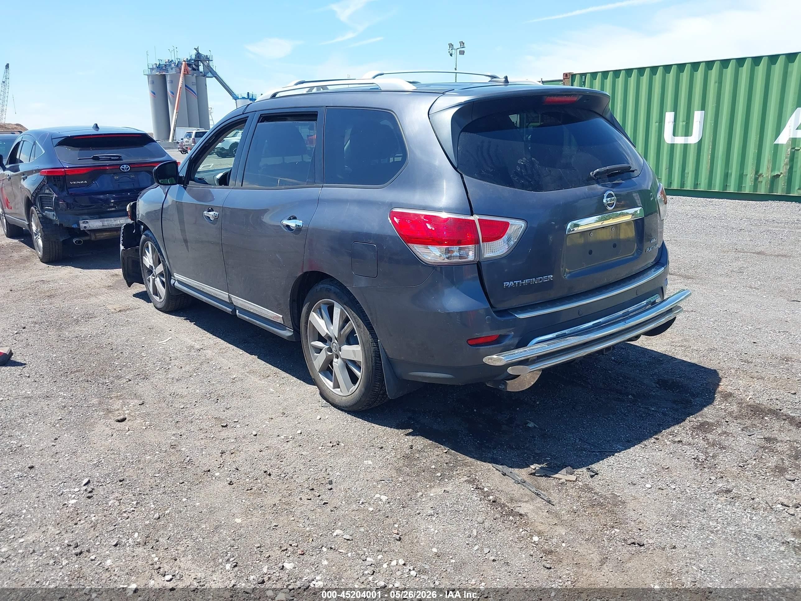 2014 Nissan Pathfinder Platinum Gray vin: 5N1AR2MM2EC679662