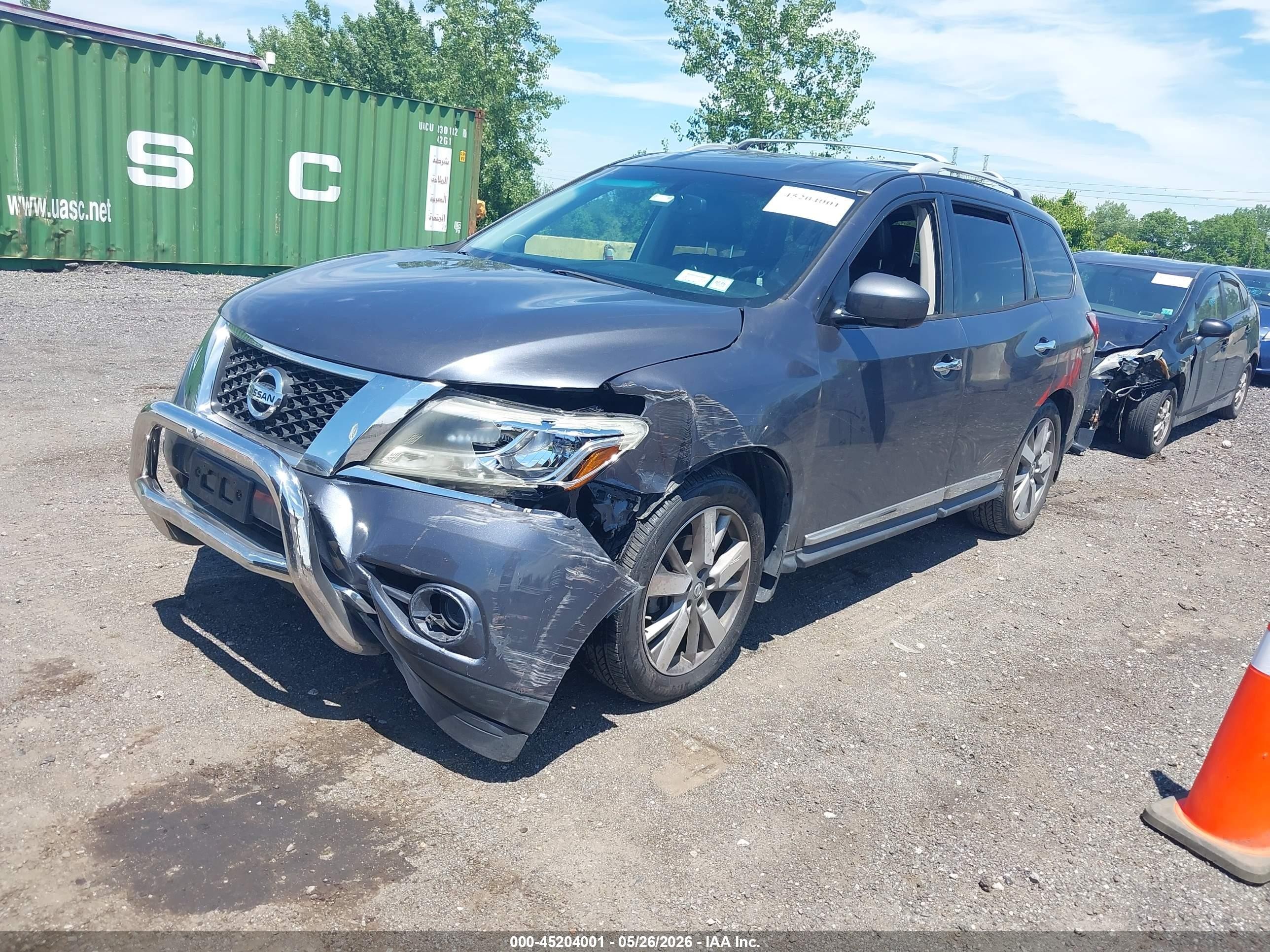 2014 Nissan Pathfinder Platinum Gray vin: 5N1AR2MM2EC679662