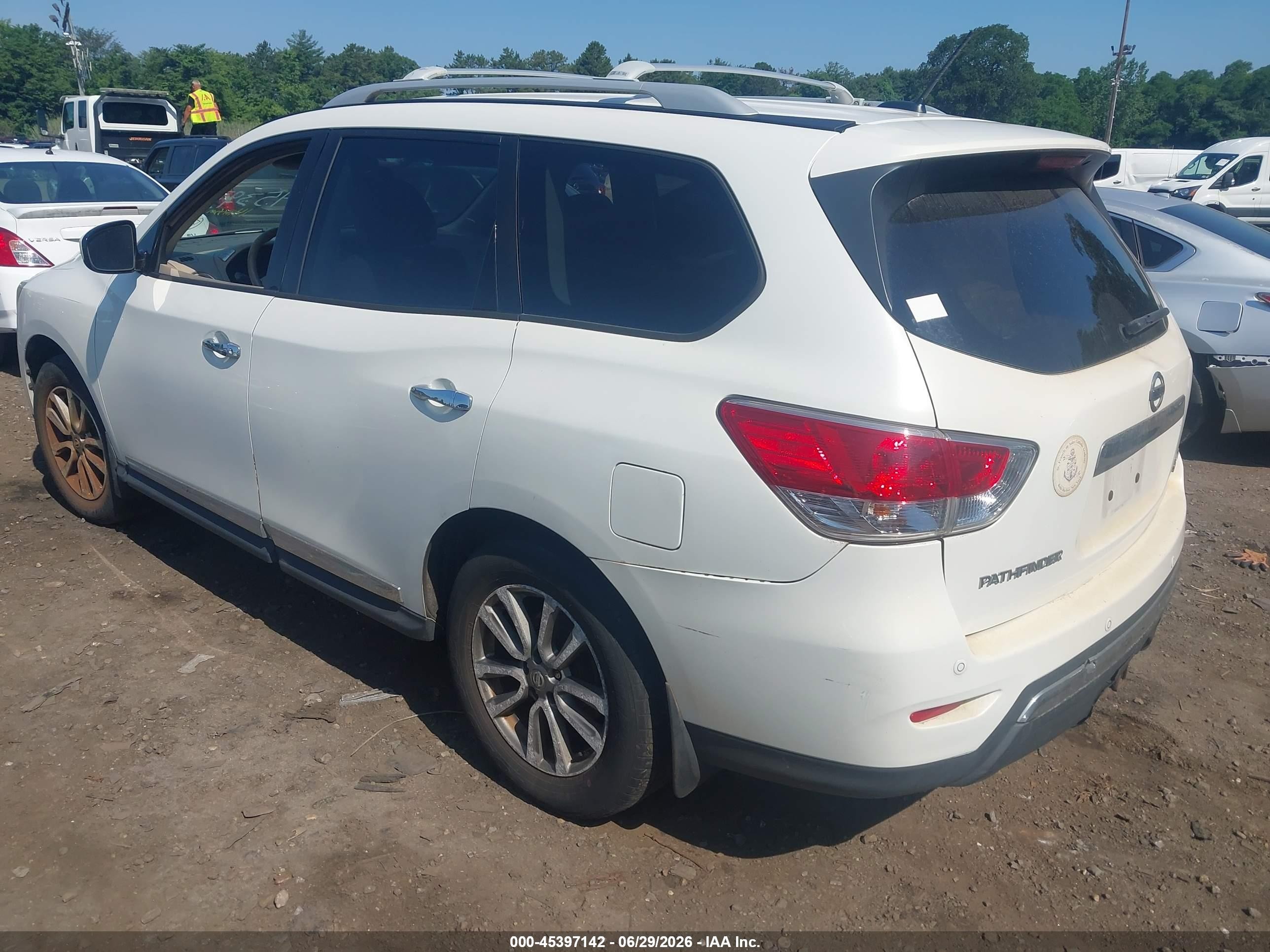 2014 Nissan Pathfinder Sl White vin: 5N1AR2MM2EC686756