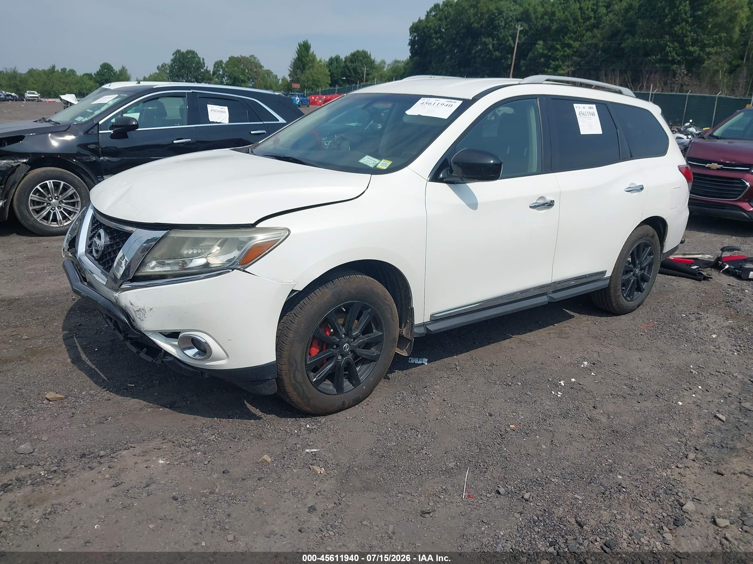 2014 Nissan Pathfinder Sl Белый vin: 5N1AR2MM2EC687972