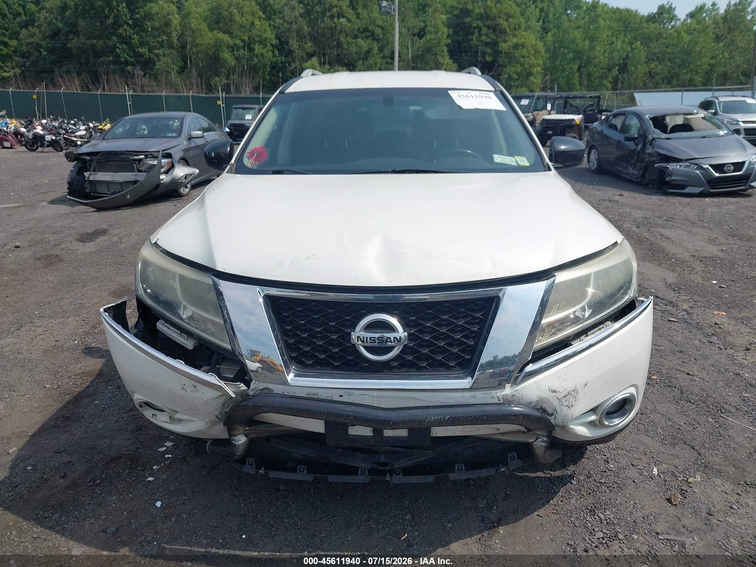 2014 Nissan Pathfinder Sl Белый vin: 5N1AR2MM2EC687972