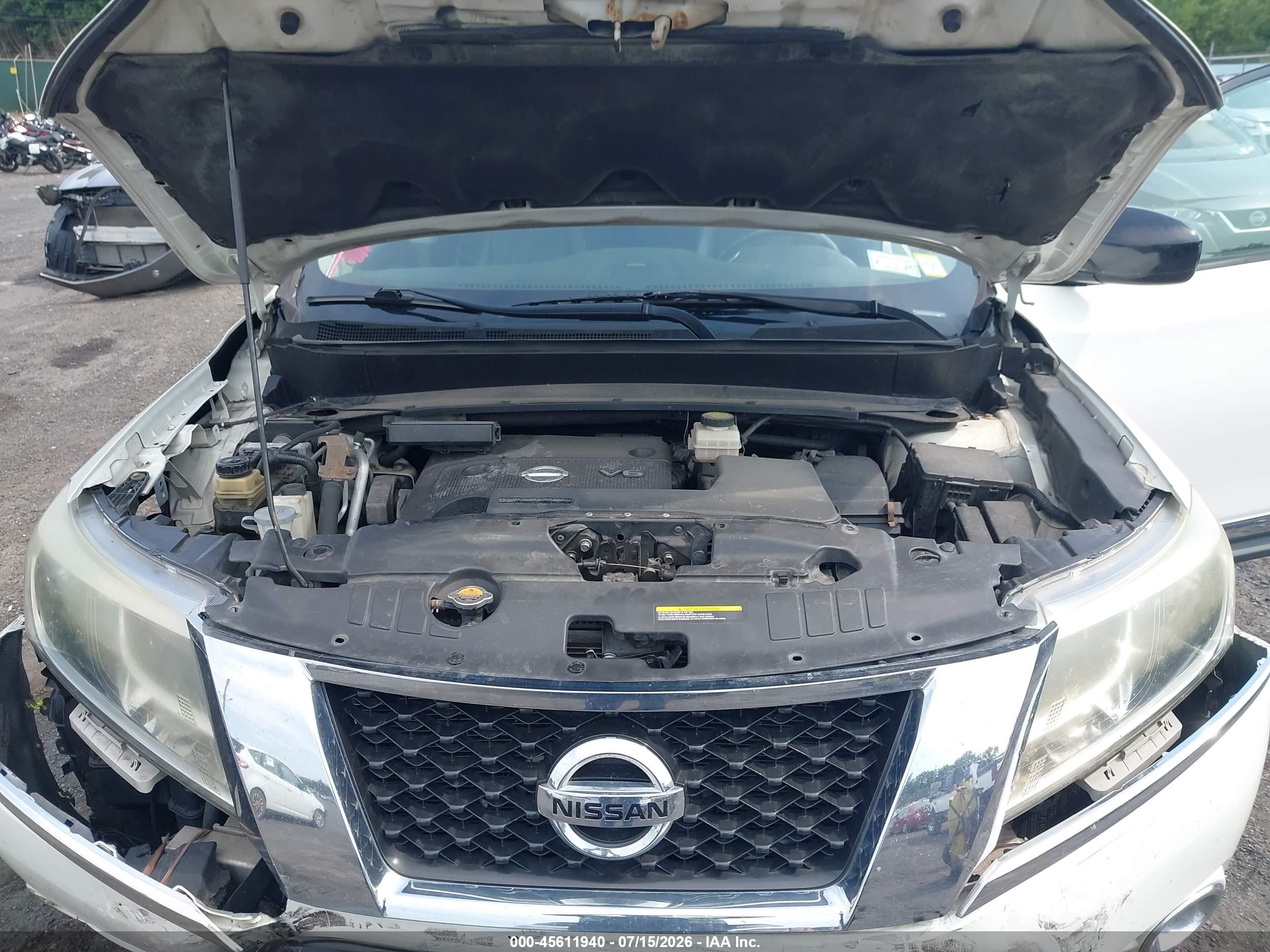 2014 Nissan Pathfinder Sl Белый vin: 5N1AR2MM2EC687972
