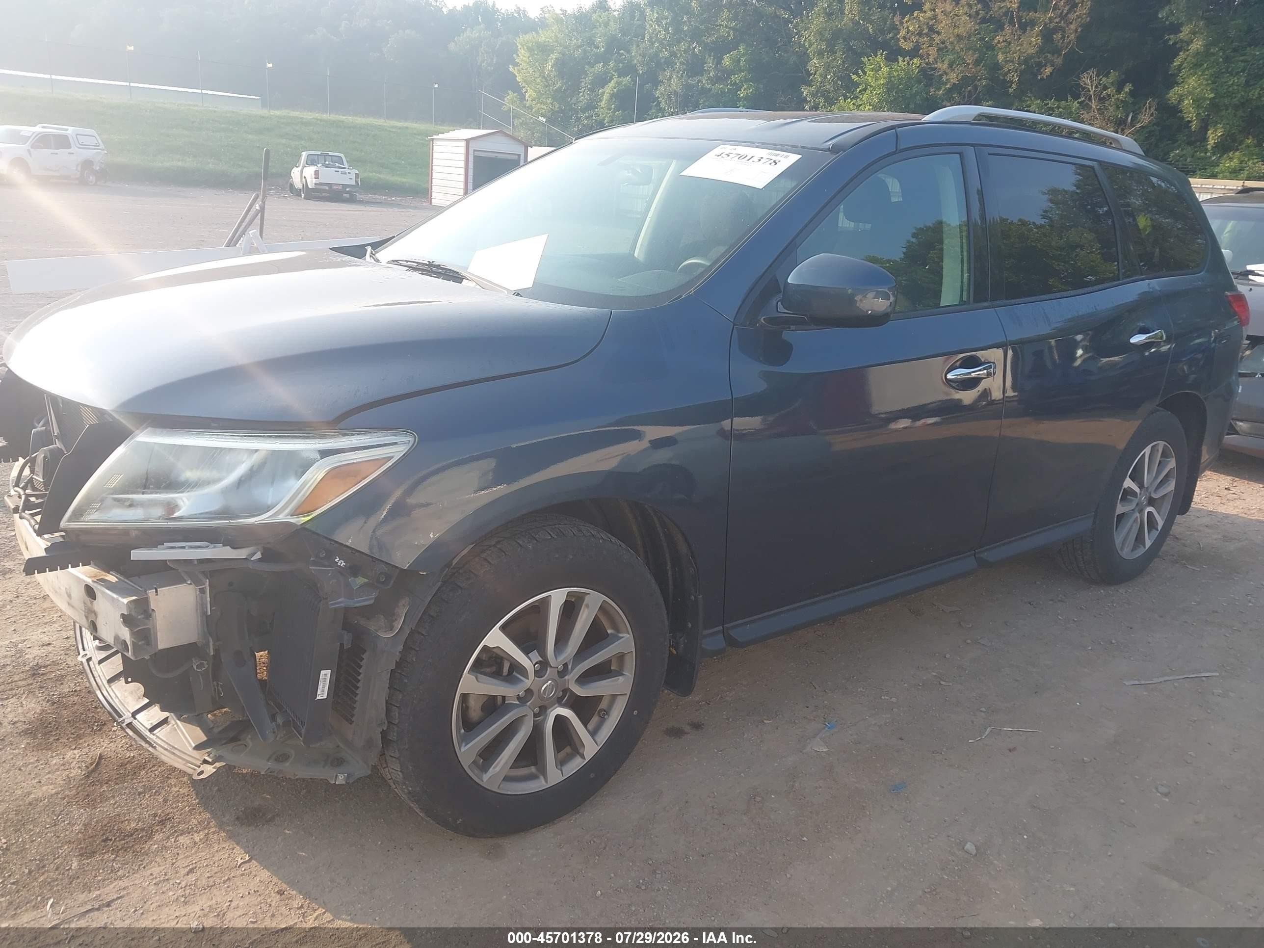 2014 Nissan Pathfinder Platinum/s/sl/sv Black vin: 5N1AR2MM2EC692198