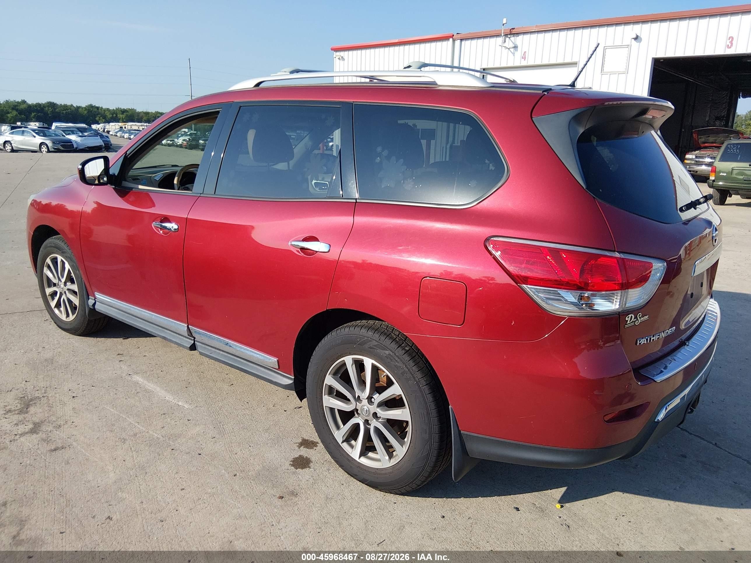 2014 Nissan Pathfinder Sl Red vin: 5N1AR2MM2EC700011