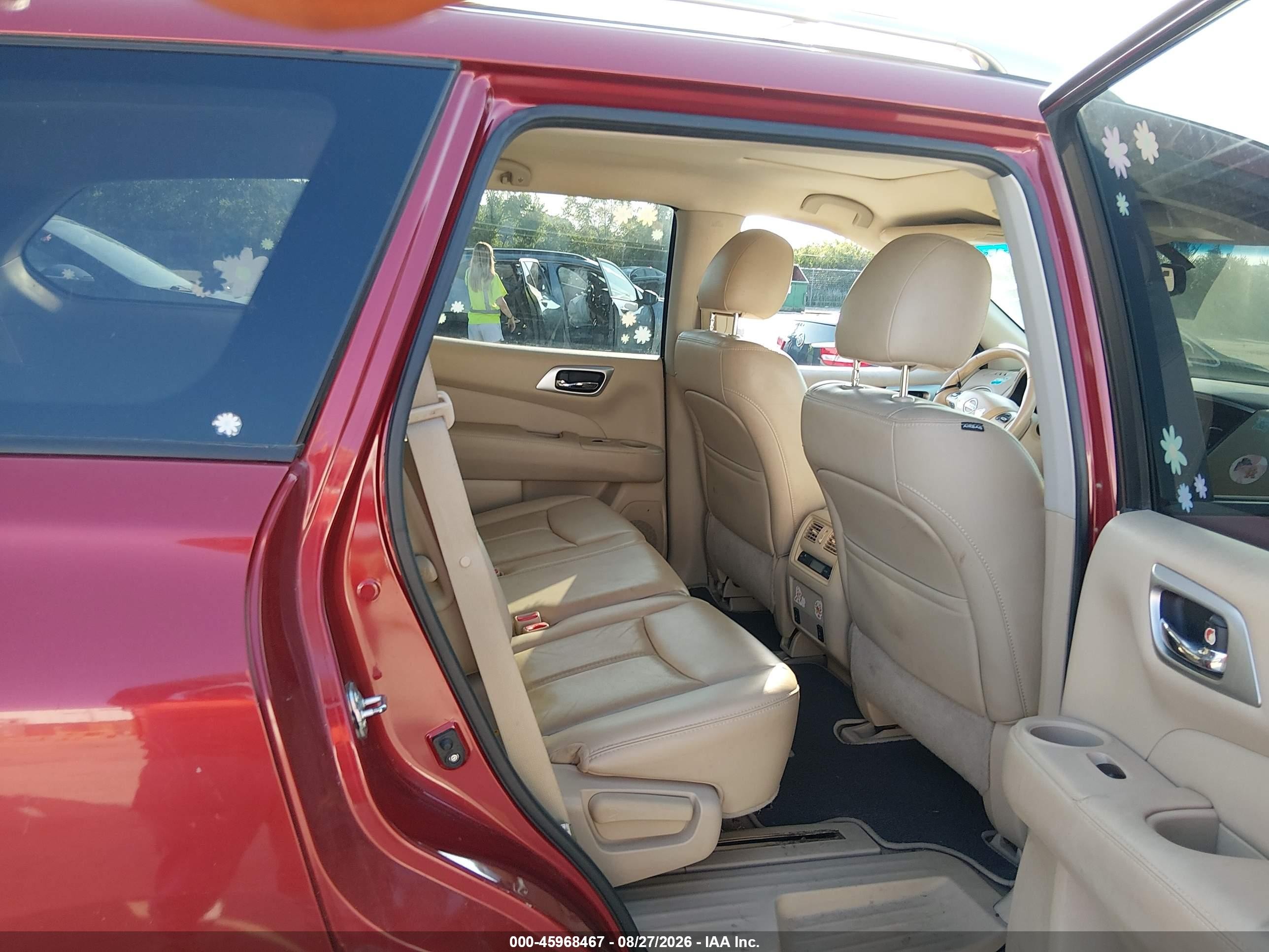 2014 Nissan Pathfinder Sl Red vin: 5N1AR2MM2EC700011