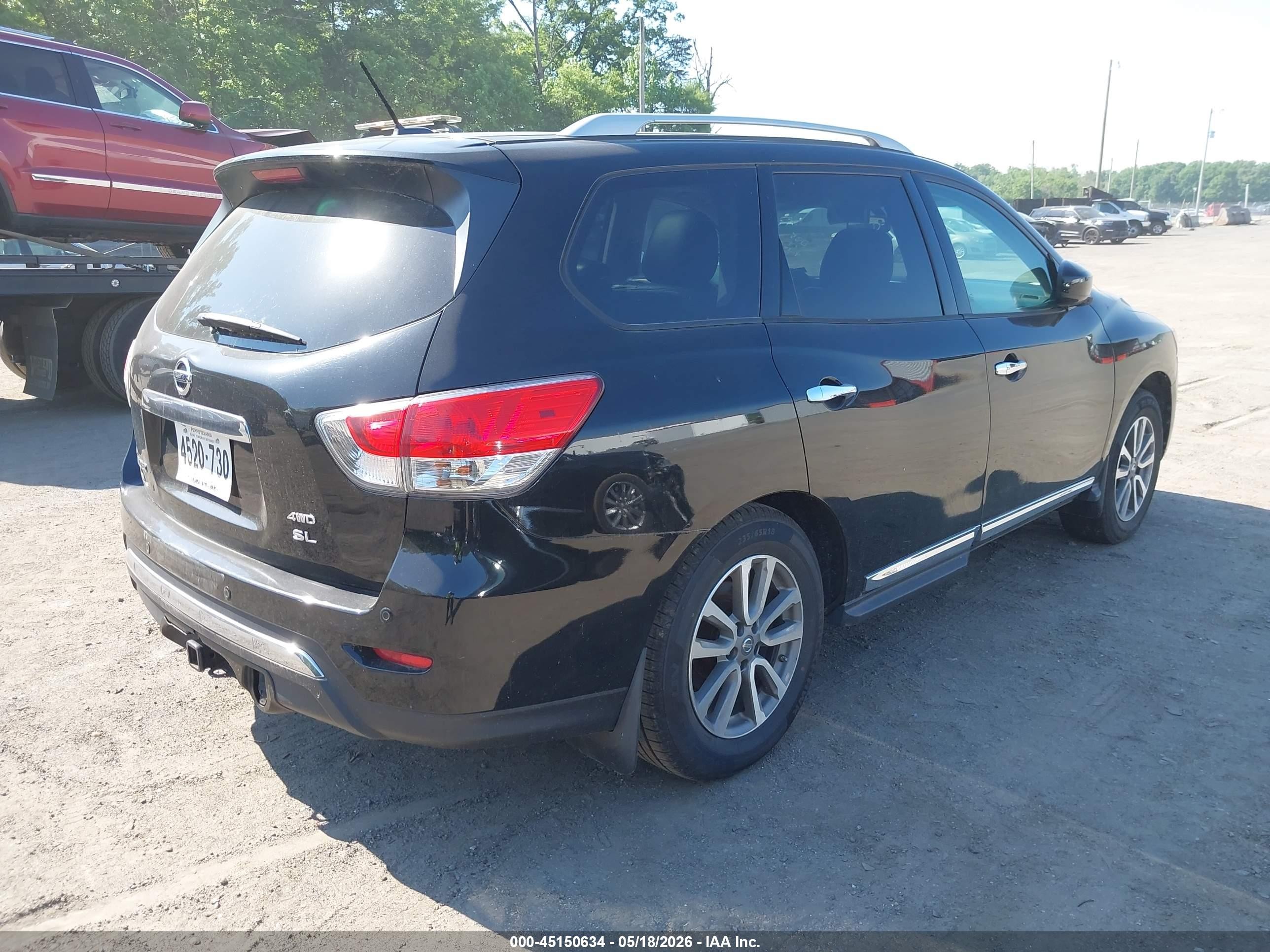 2014 Nissan Pathfinder Sl Black vin: 5N1AR2MM2EC727032