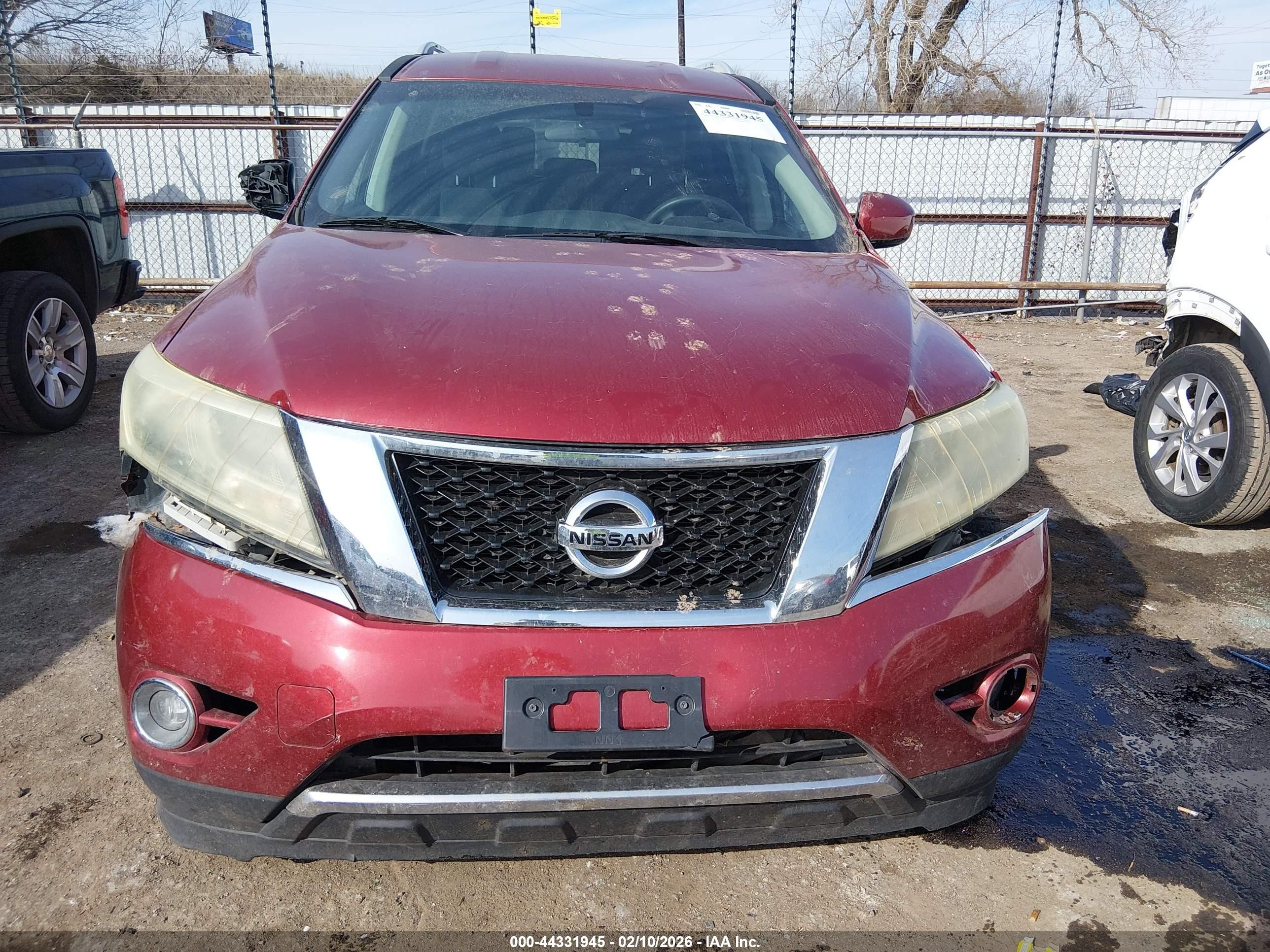 2015 Nissan Pathfinder S Red vin: 5N1AR2MM2FC648798