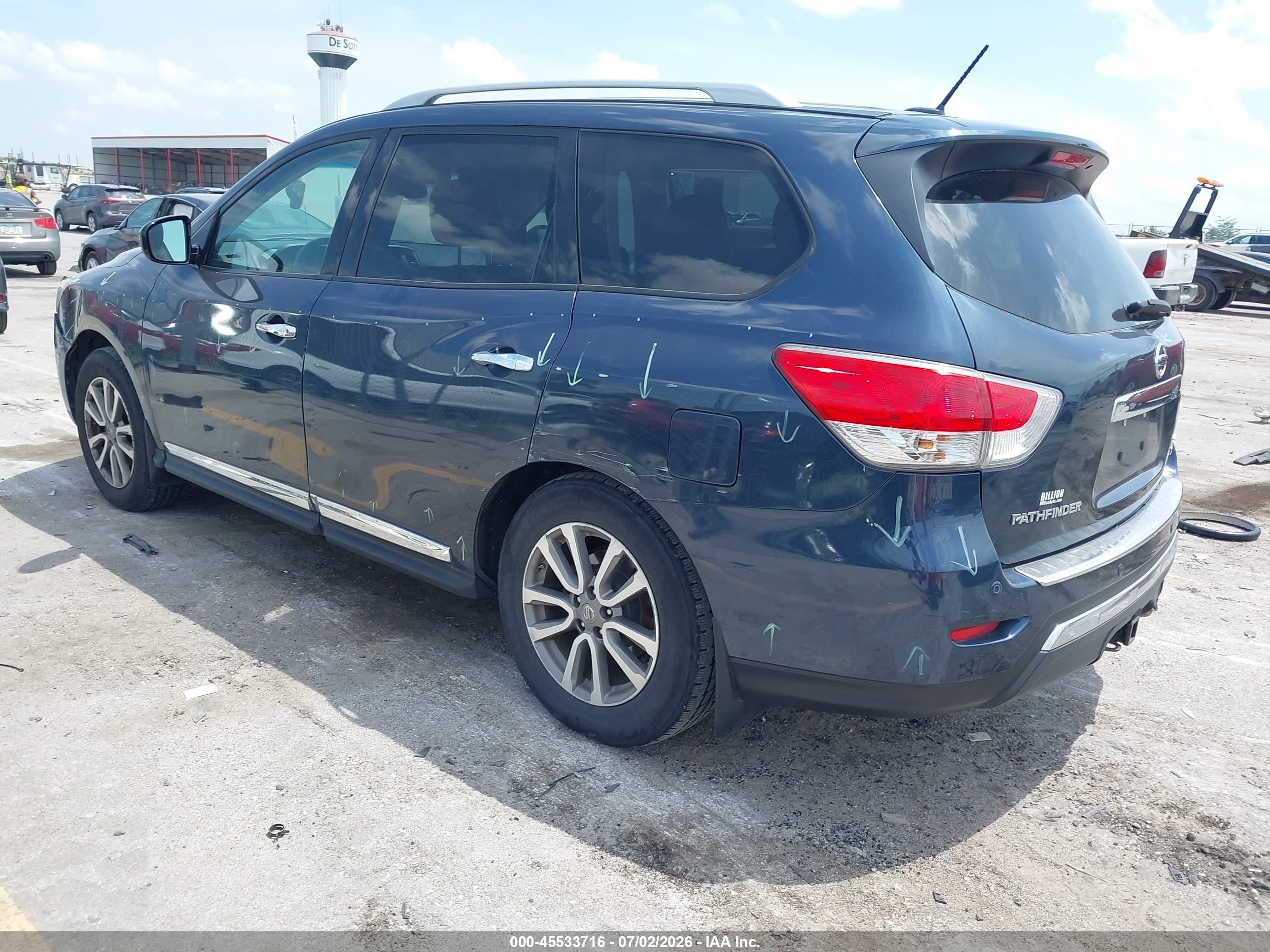 2015 Nissan Pathfinder Sl Синий vin: 5N1AR2MM2FC649160