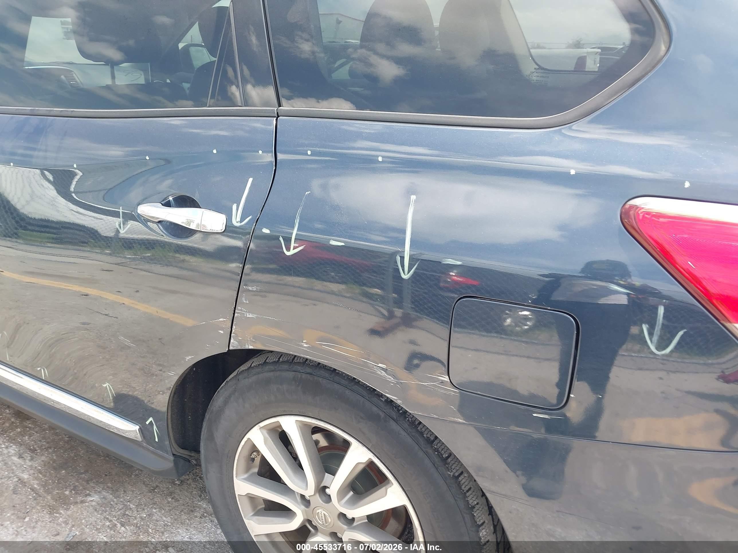 2015 Nissan Pathfinder Sl Синий vin: 5N1AR2MM2FC649160
