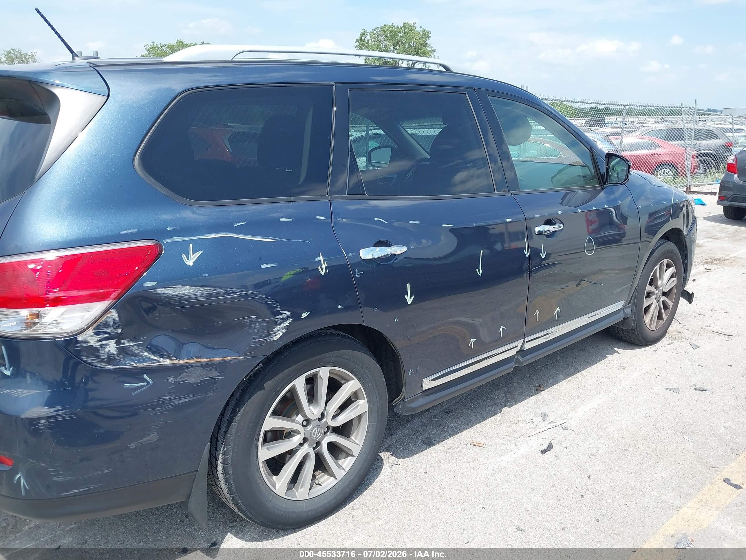 2015 Nissan Pathfinder Sl Синий vin: 5N1AR2MM2FC649160
