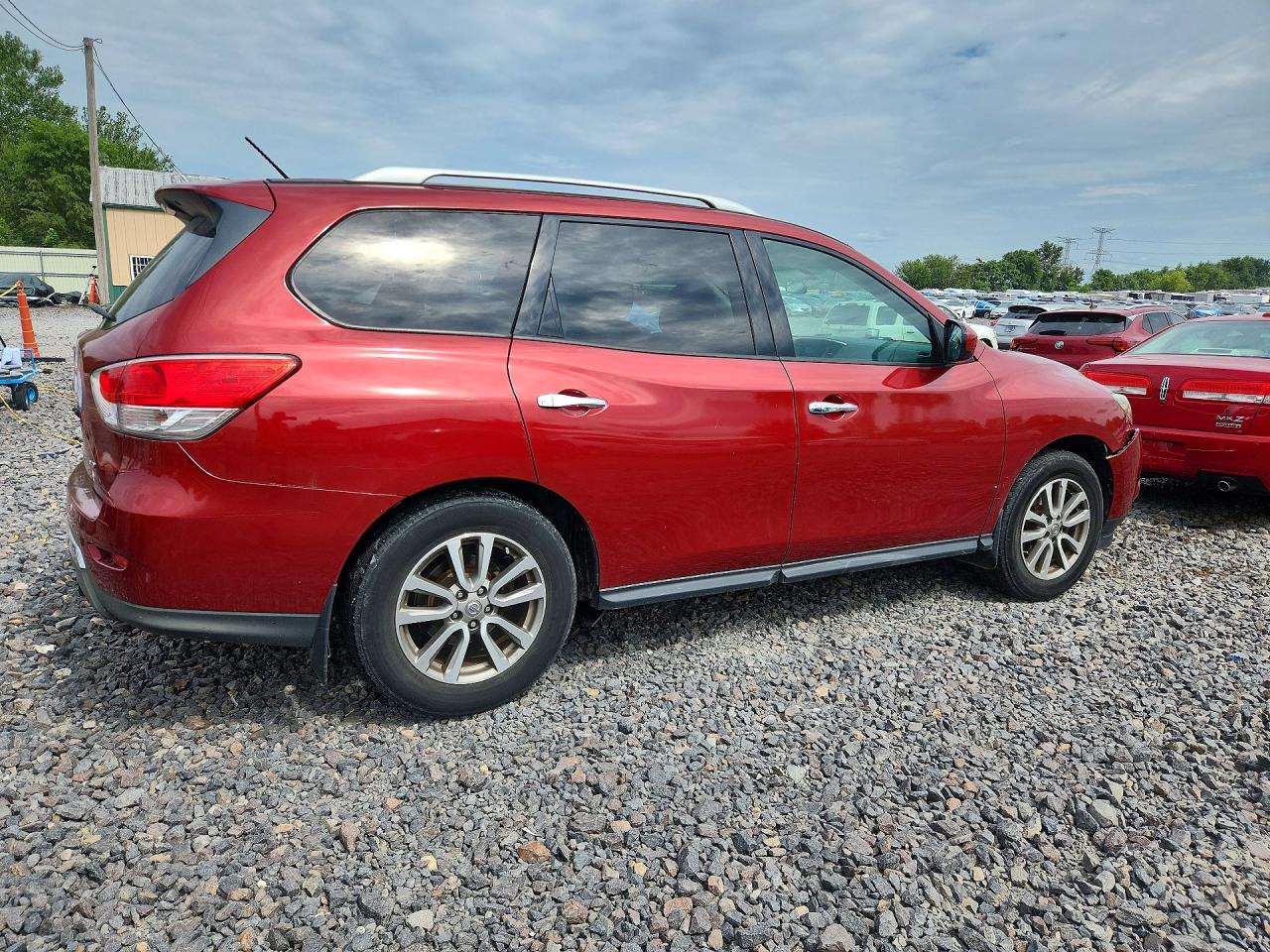 2015 Nissan Pathfinder S Burgundy vin: 5N1AR2MM2FC654116