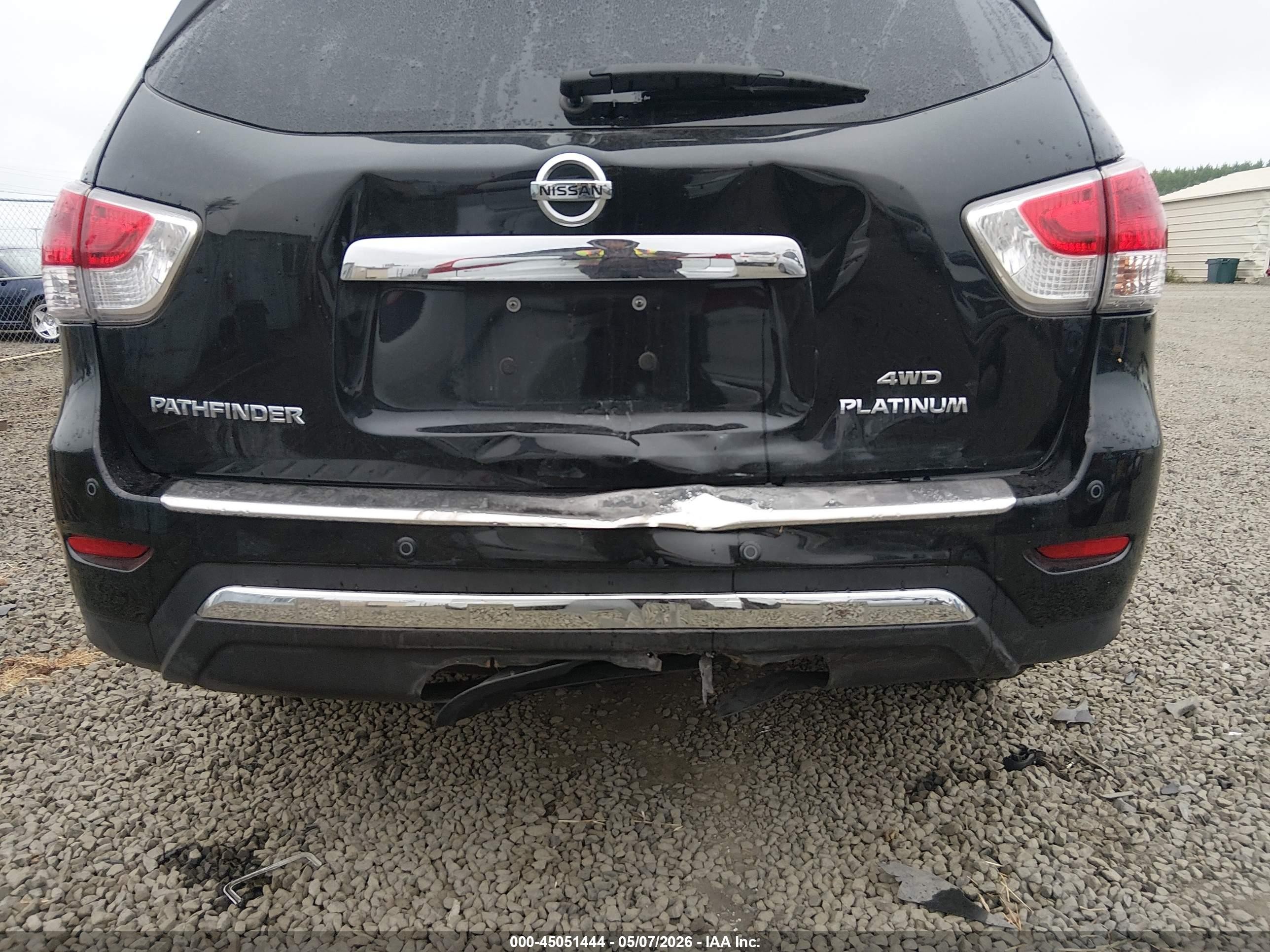 2015 Nissan Pathfinder Platinum/s/sl/sv Black vin: 5N1AR2MM2FC676357